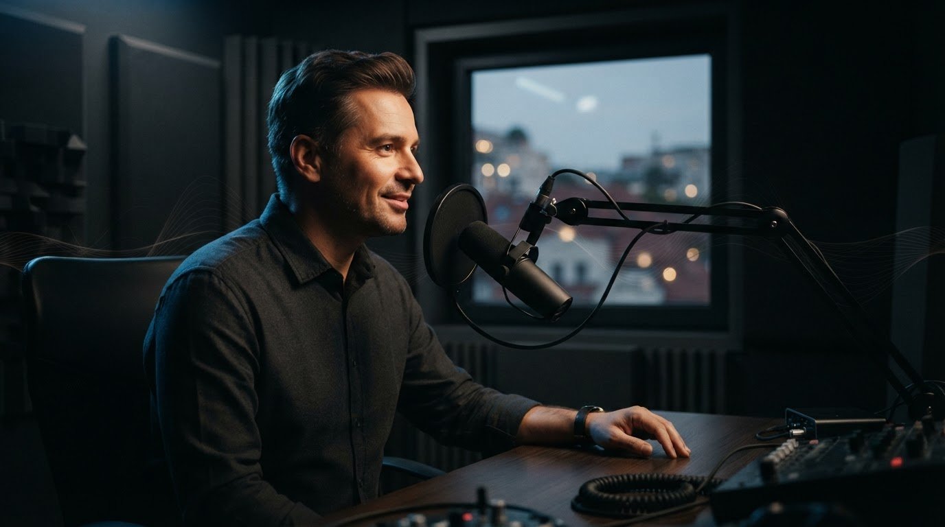 Voice over masculin românesc pentru reclame și podcasturi