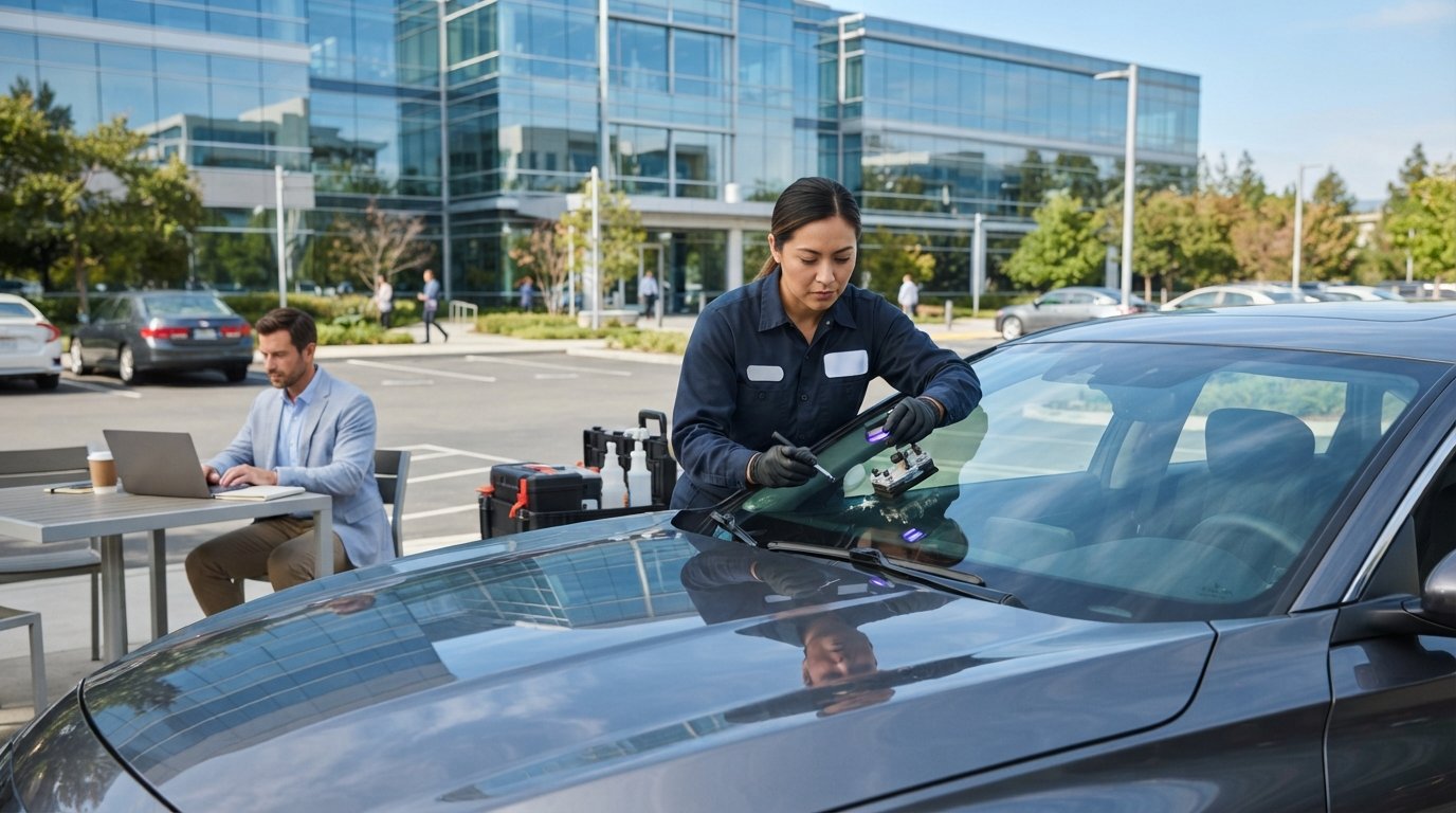Windshield Repair at Work: Professional On-Site Service