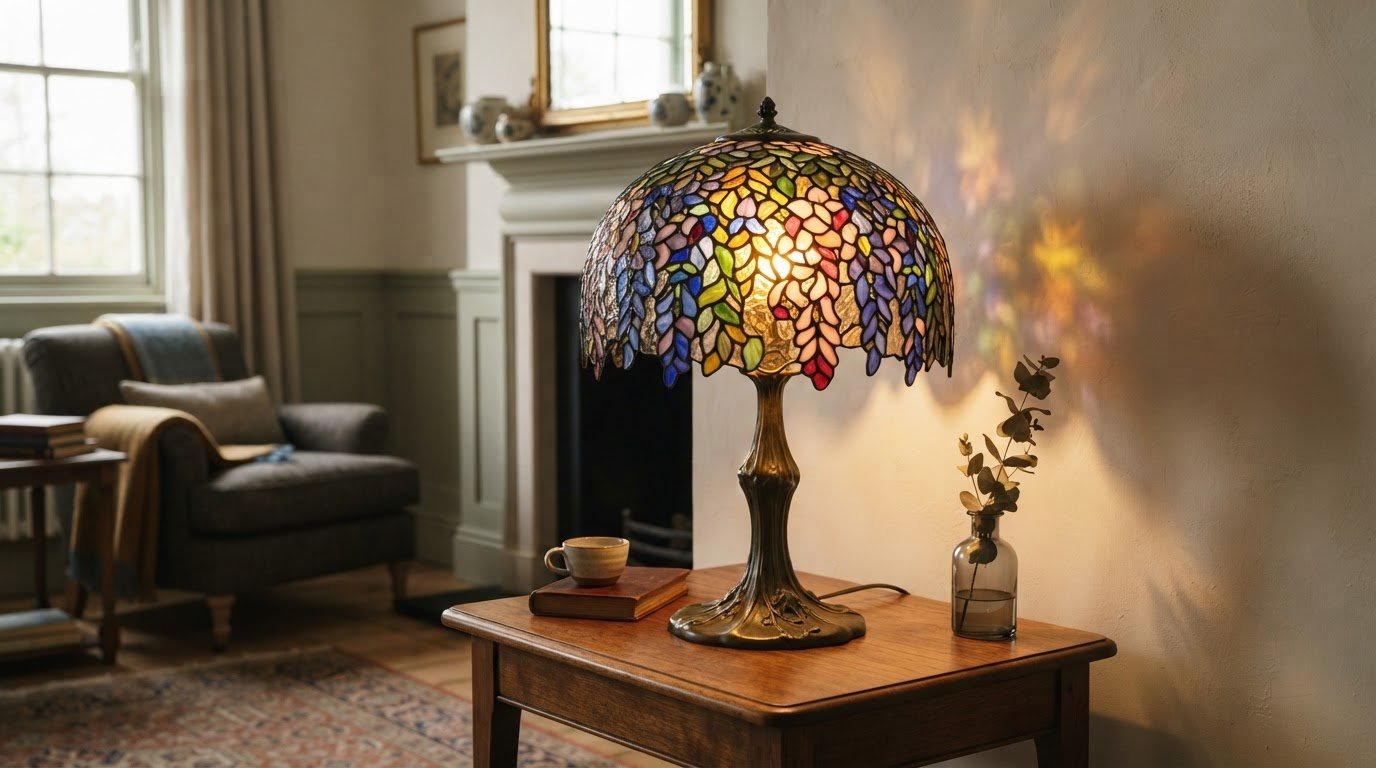 Wisteria pattern tiffany lamp