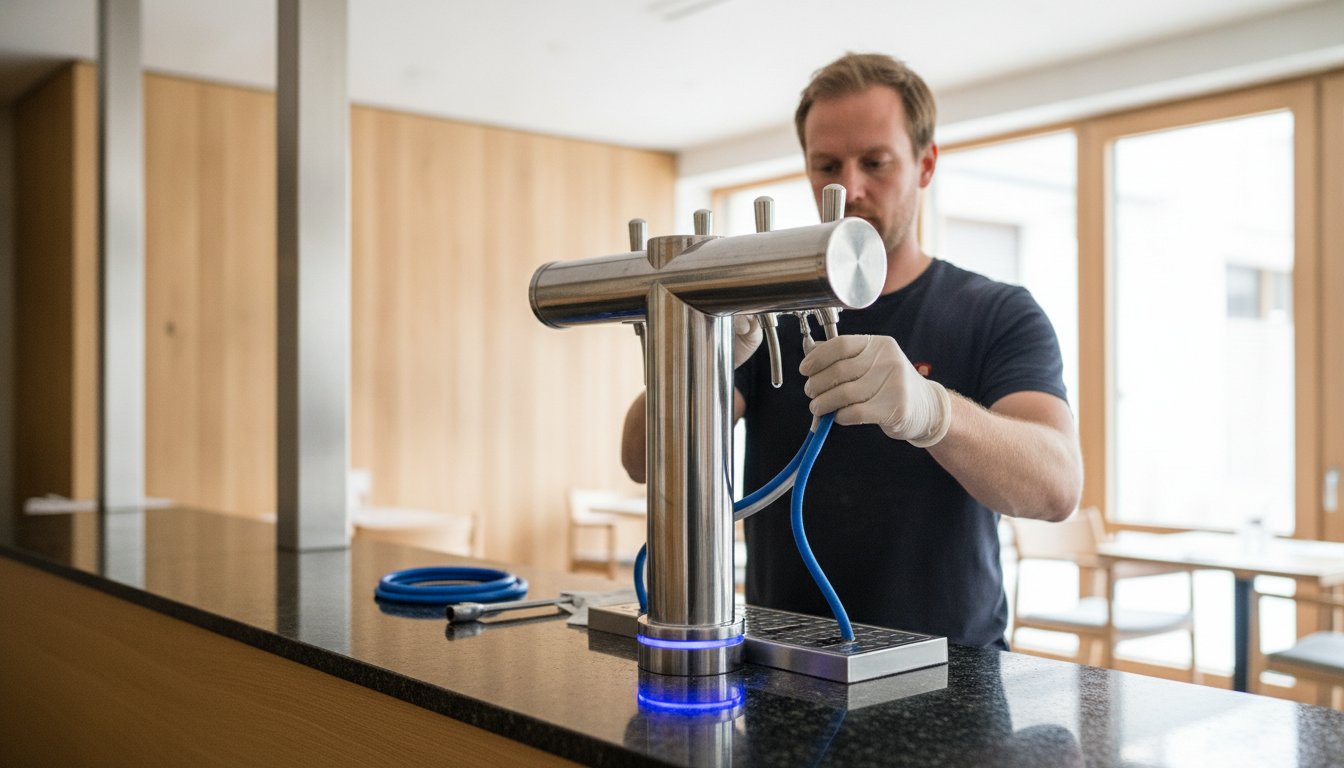 Zapfsäule Montage Gastronomie: Profi-Anleitung für Planung & Installation 2026