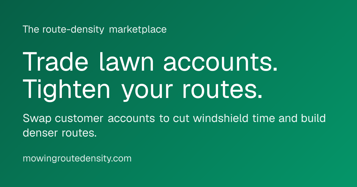 Mowing Route Density