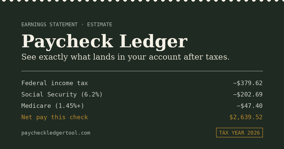 Paycheck Ledger