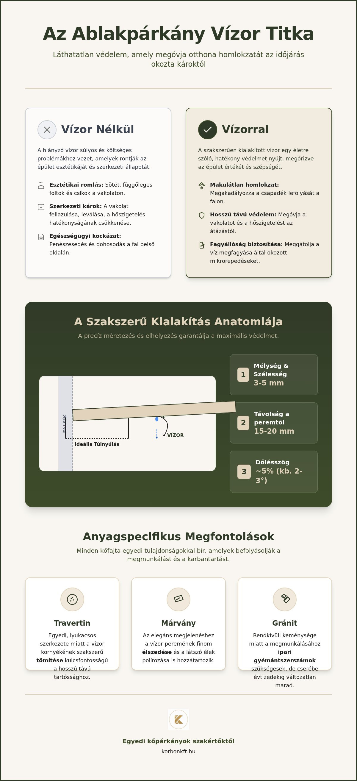 Ablakpárkány vízor