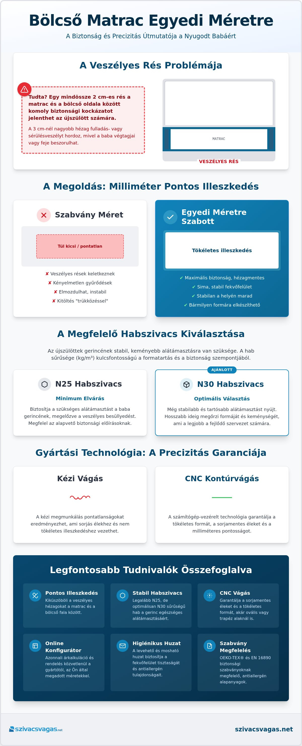 Bölcső matrac egyedi méretre