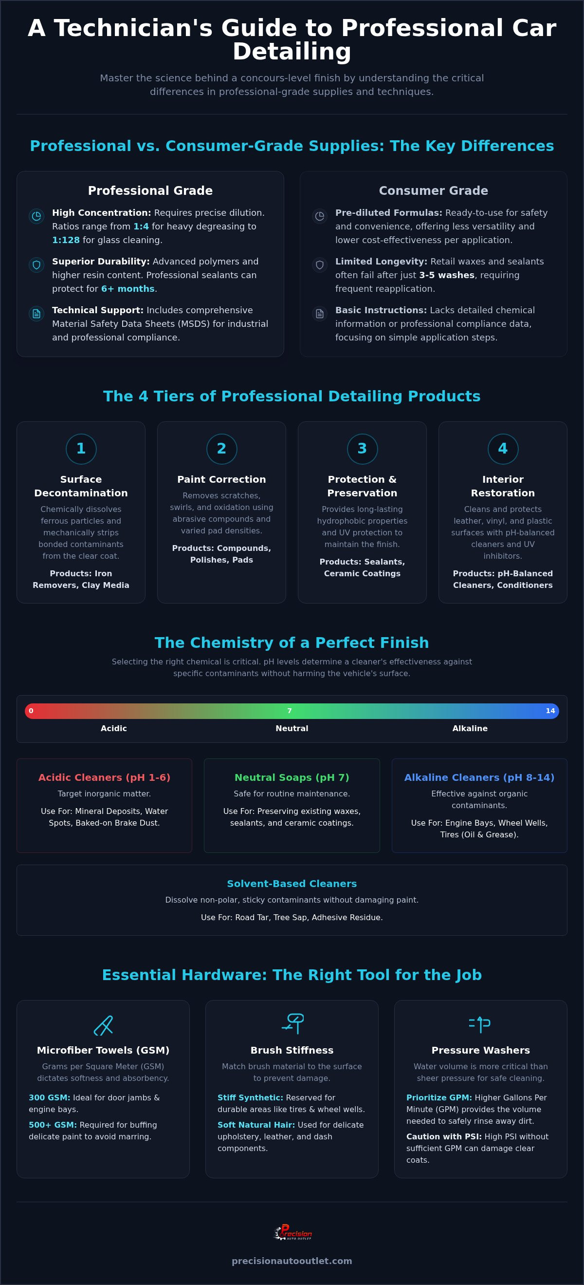 Professional car detailing supplies