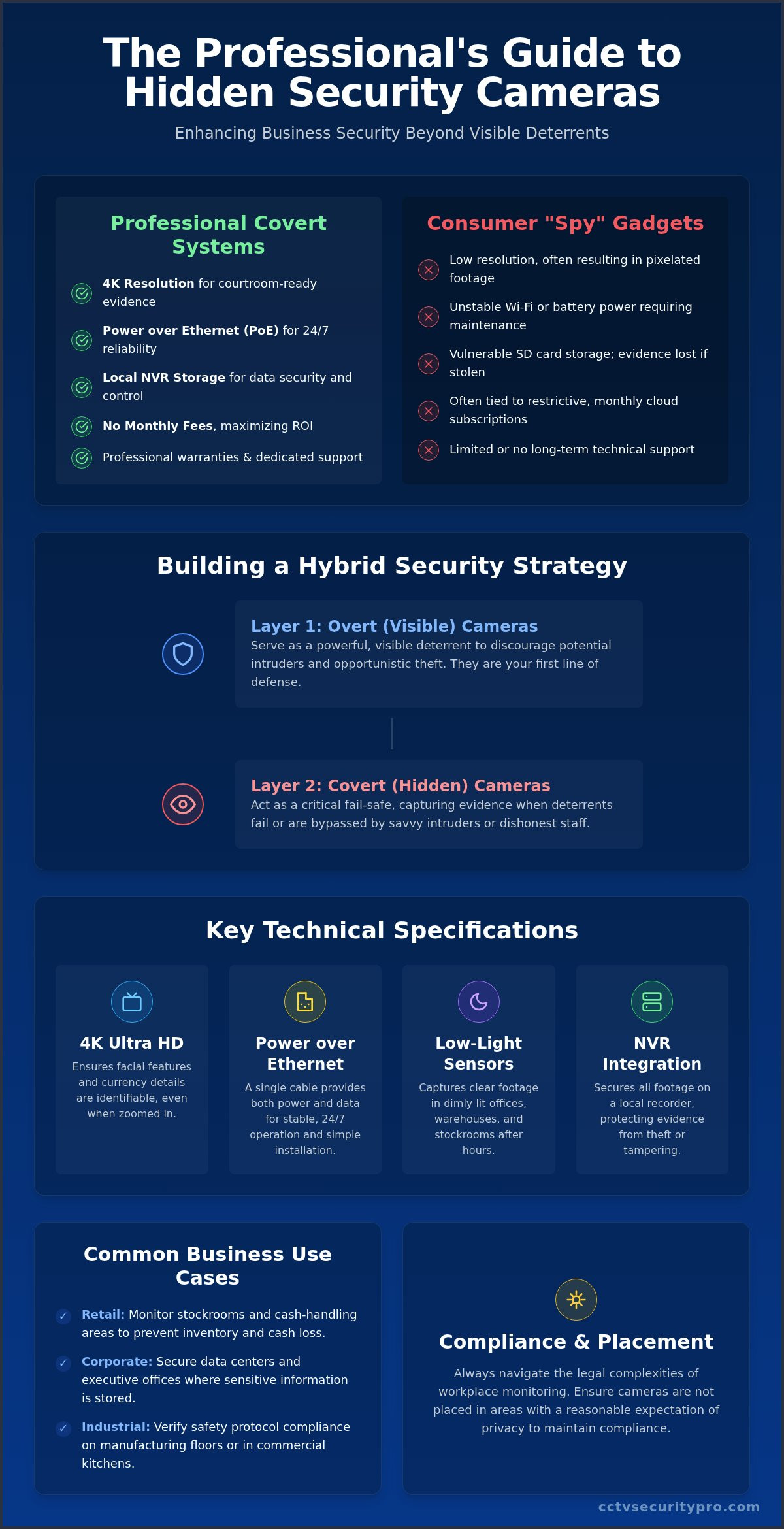 Hidden security cameras for business