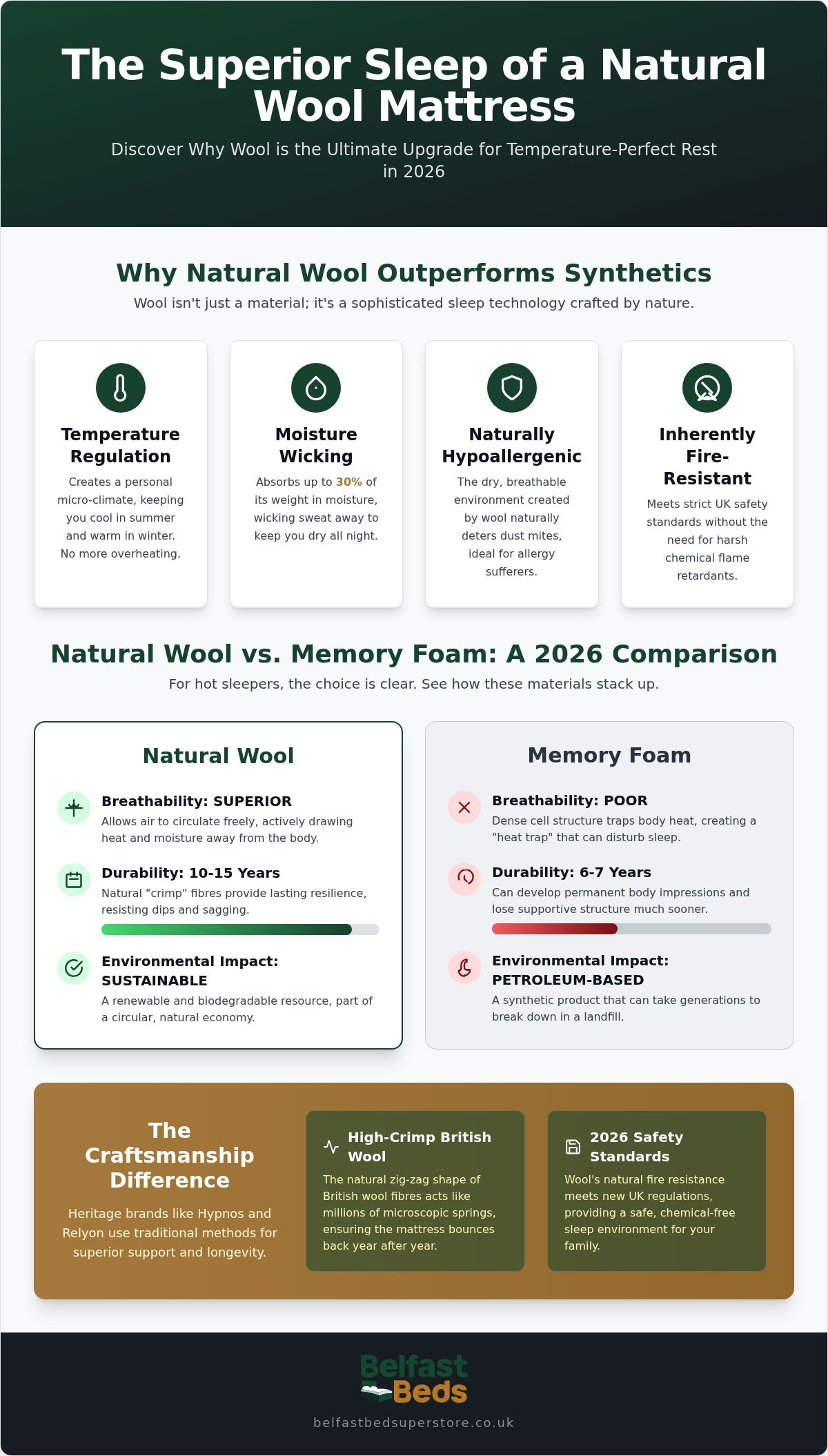 Natural wool mattress UK