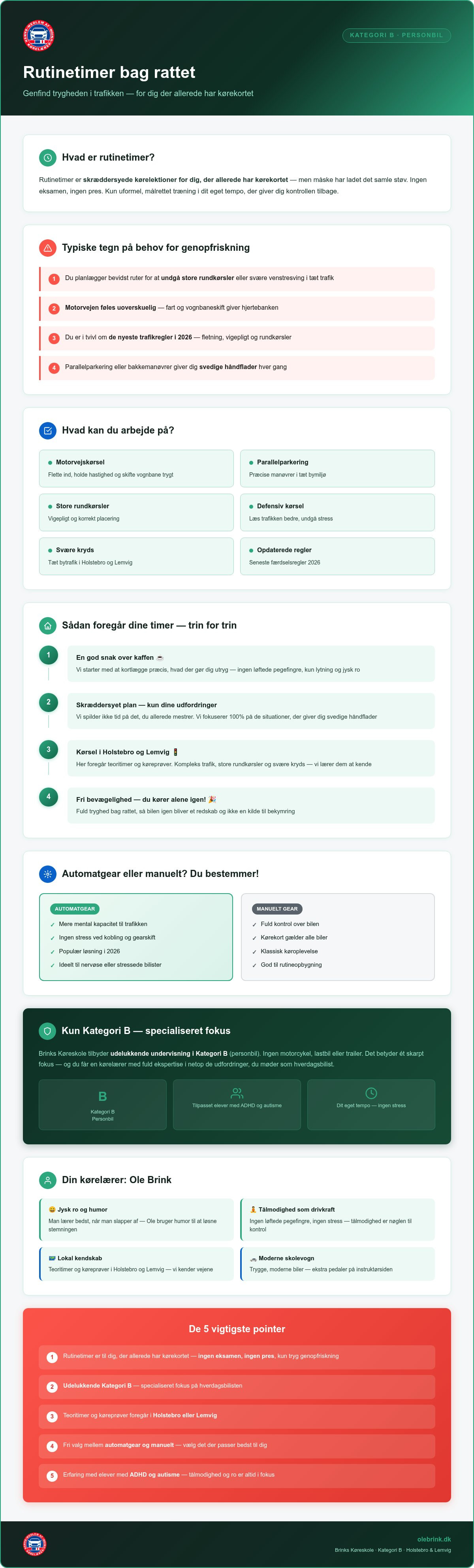 Rutinetimer bil Struer