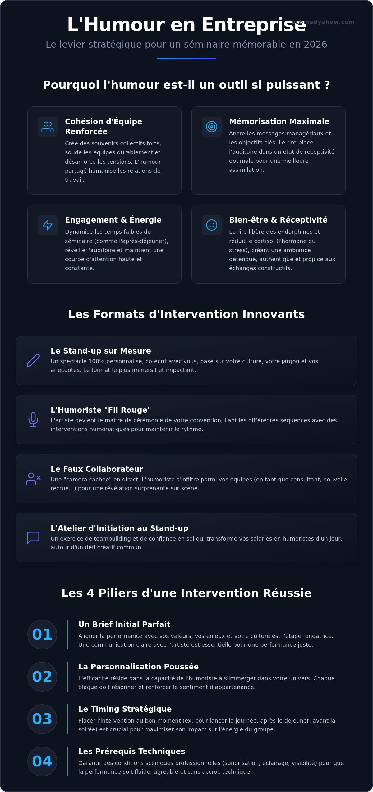 Humoriste pour séminaire d'entreprise