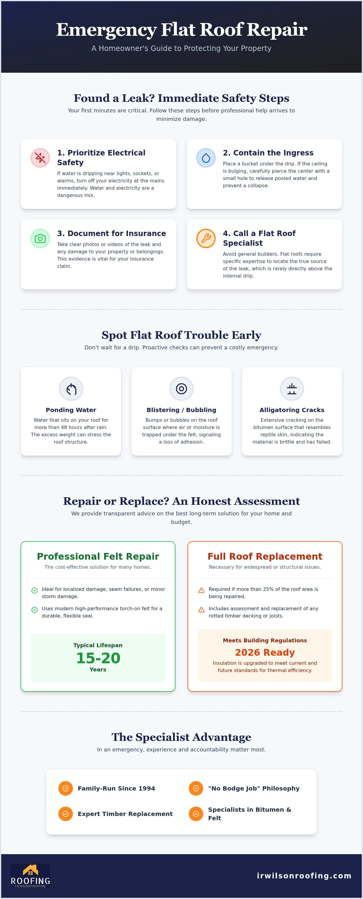 Emergency flat roof repair Norwich