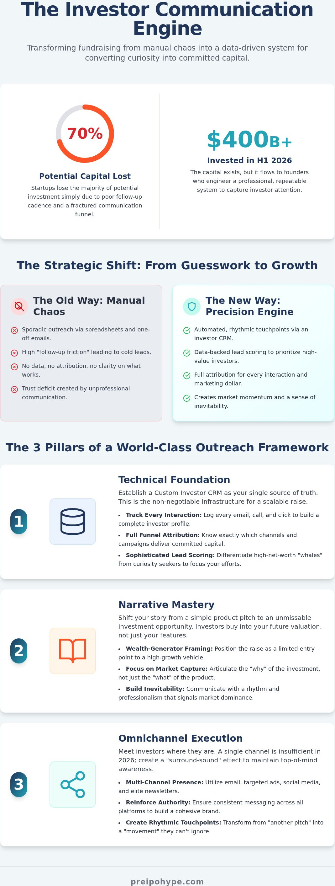 Investor communication strategy for startups