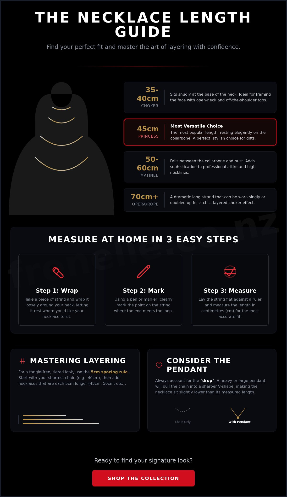 Necklace lengths