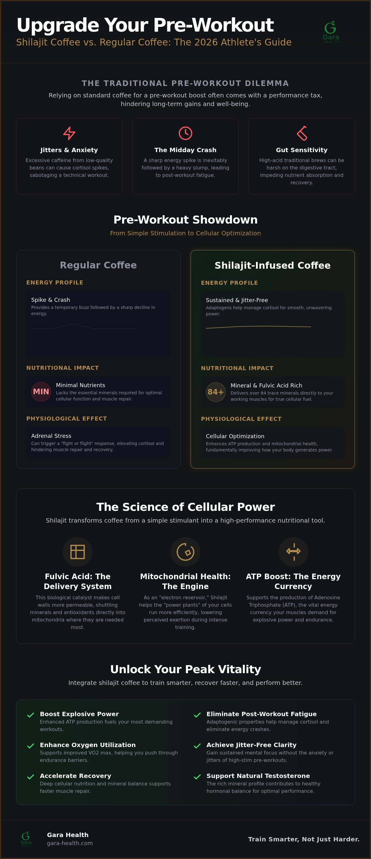 Shilajit coffee for athletic performance