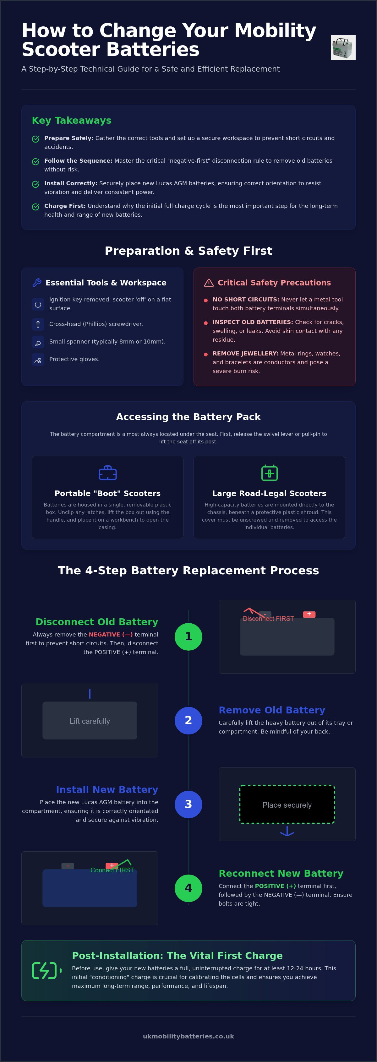 How to change mobility scooter batteries