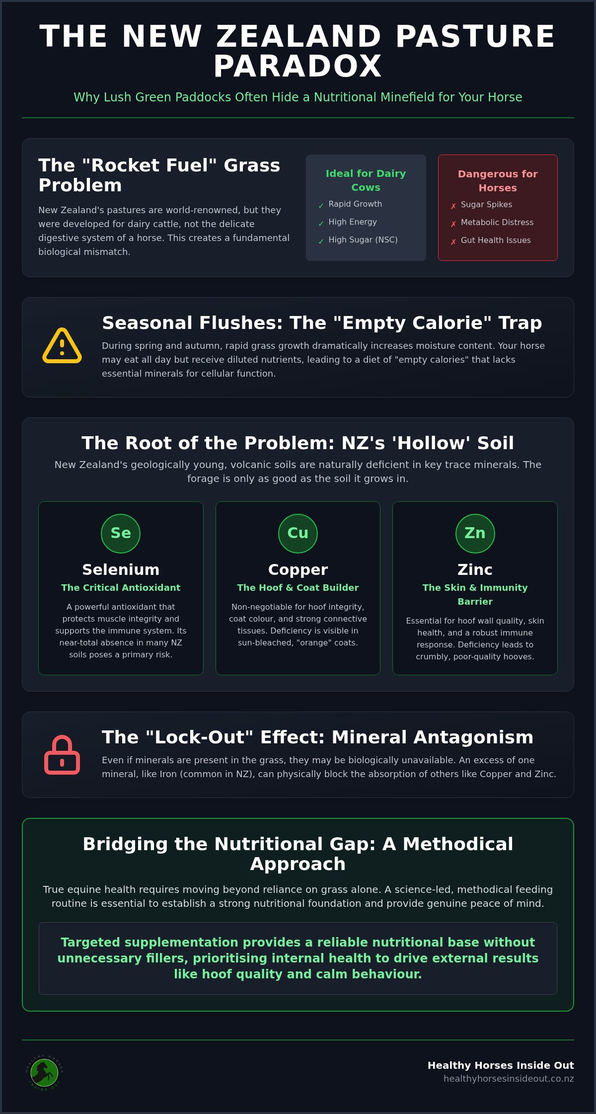 Grass fed horse nutrition NZ