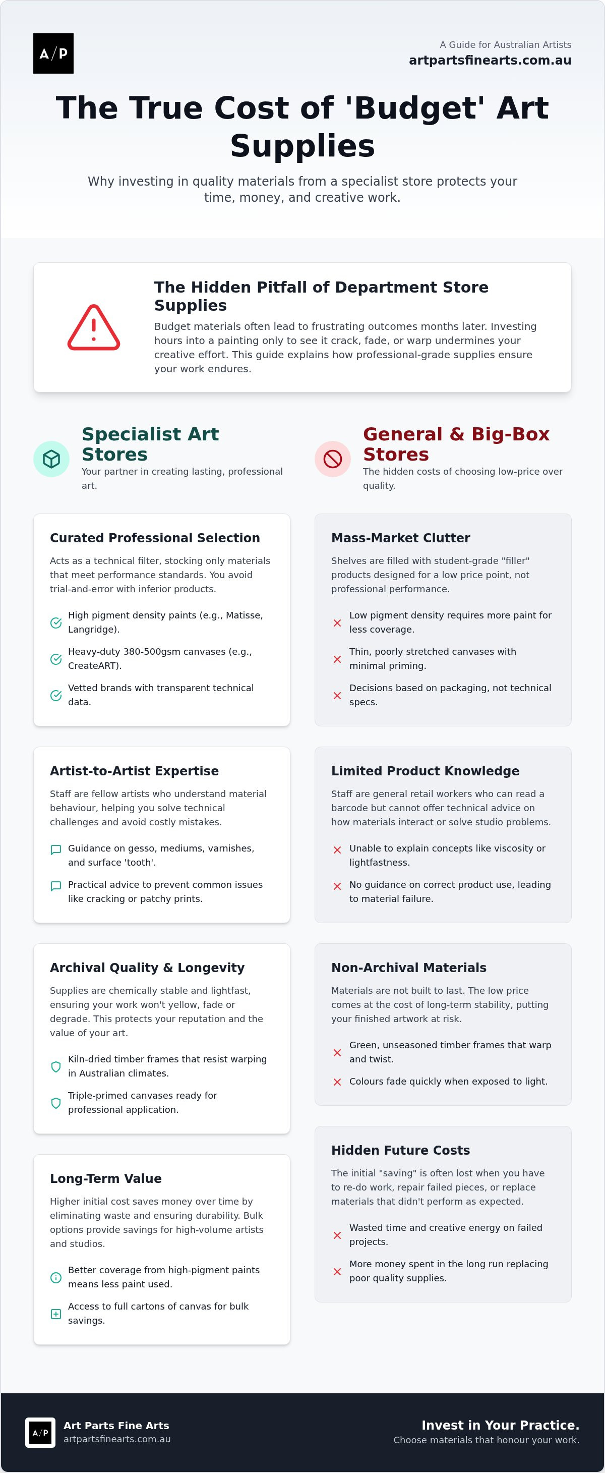 Why buy from a specialist art store