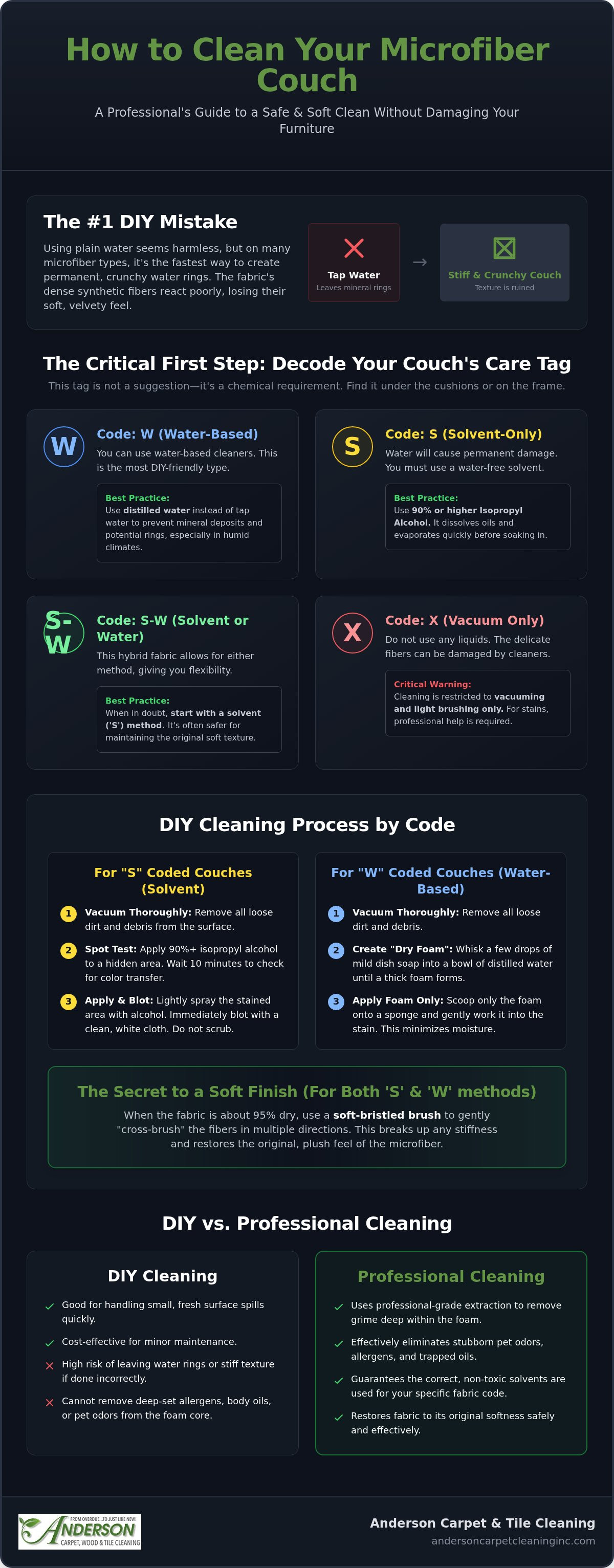 How to clean microfiber couch