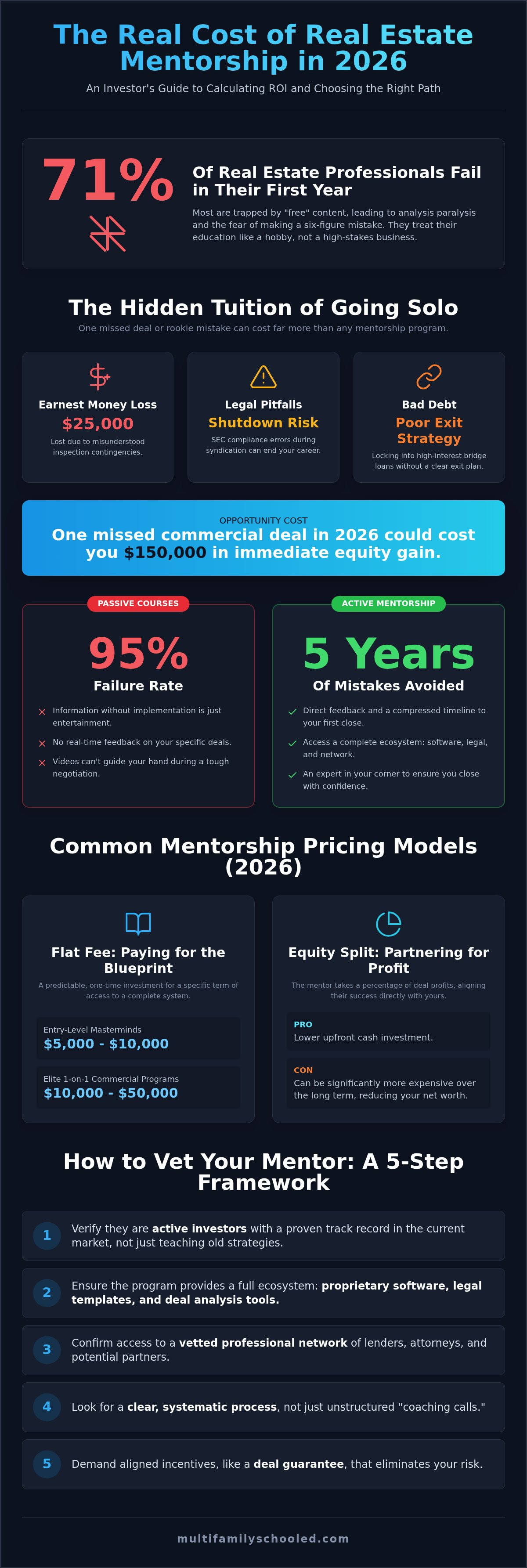 How much does a real estate mentor cost
