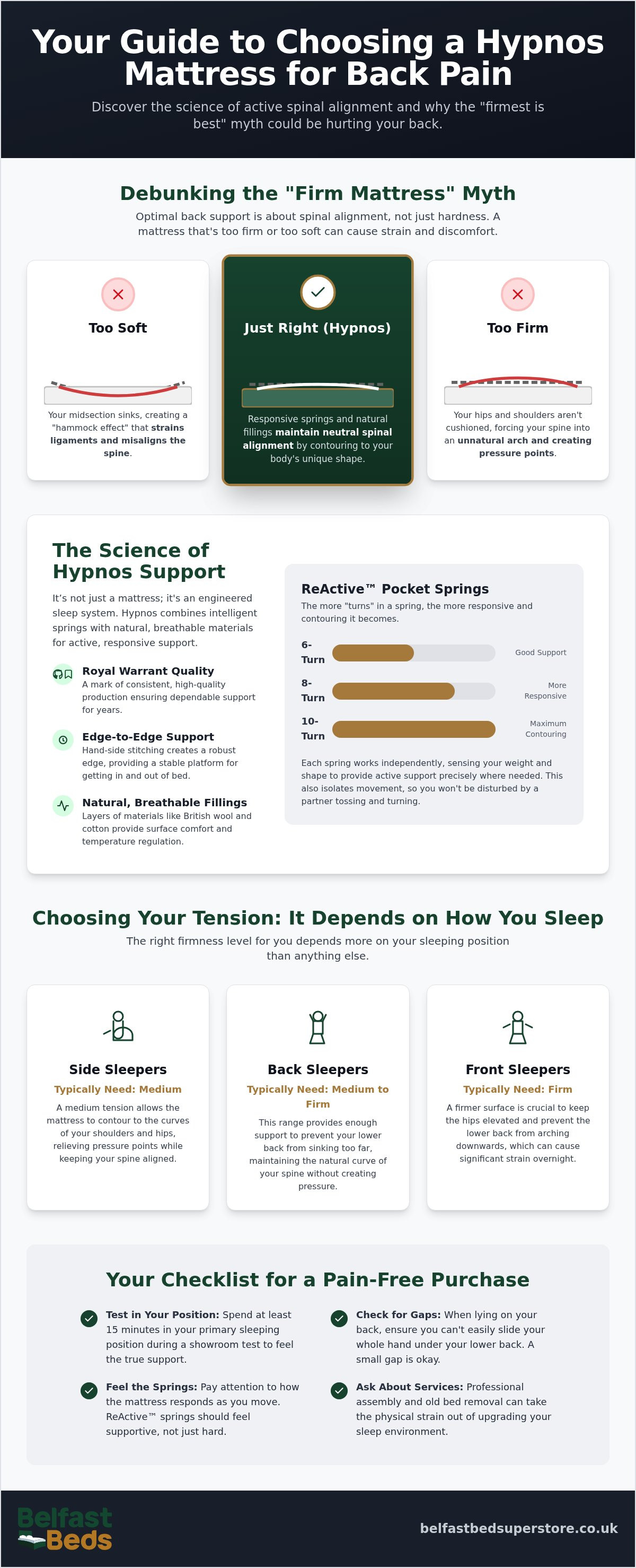 Hypnos mattress for back pain