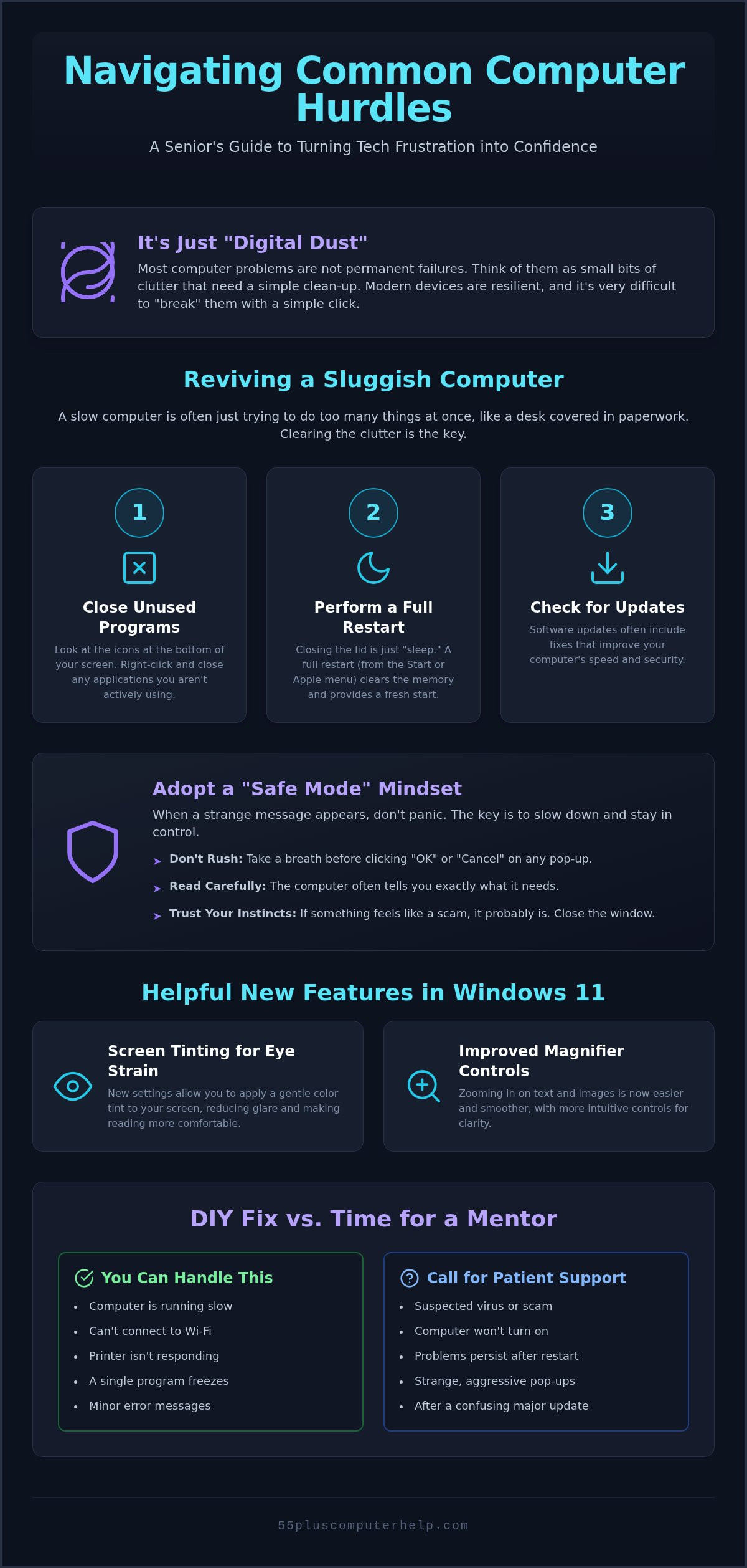 Common computer problems for seniors