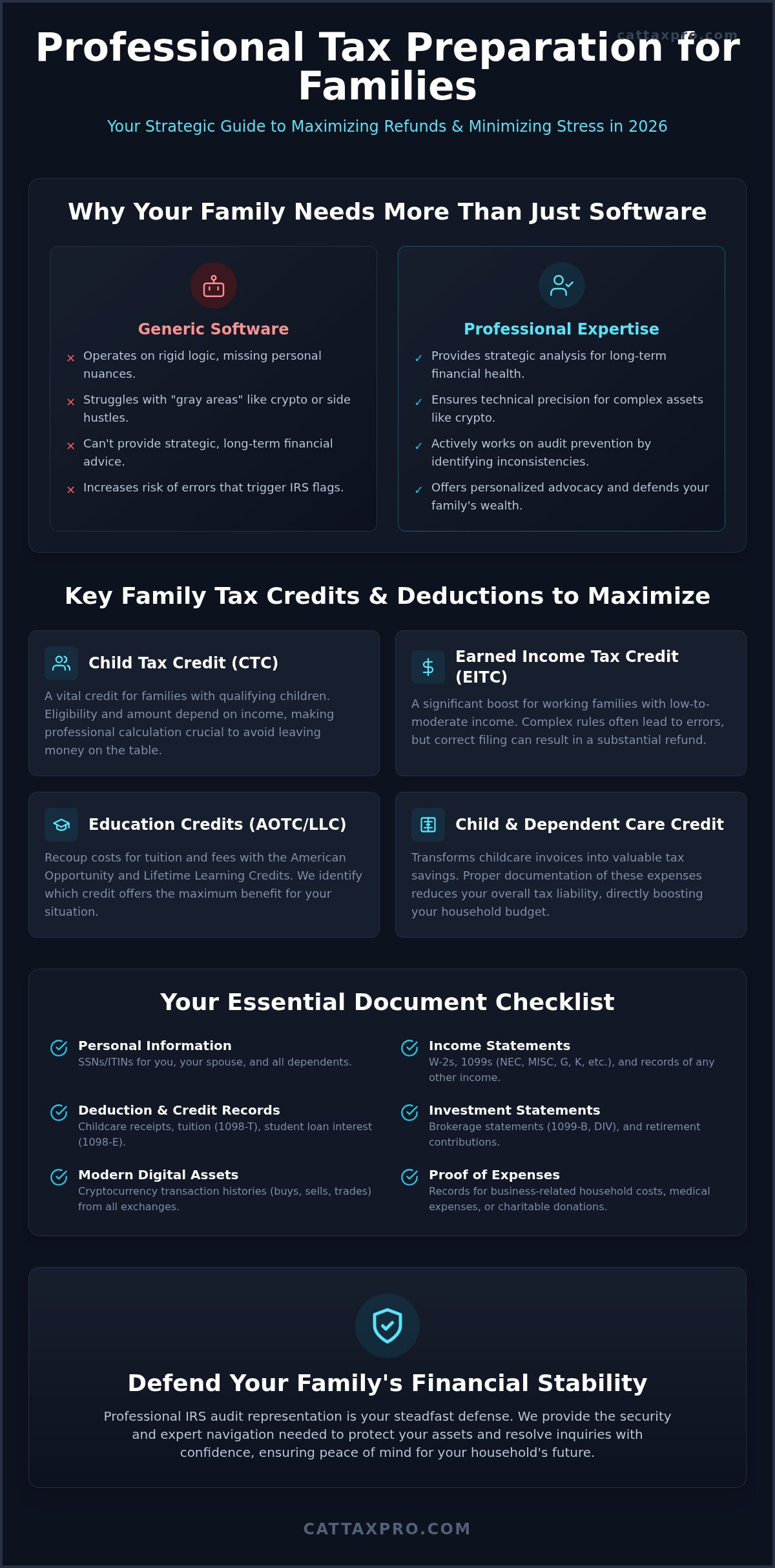 Local tax preparation for families