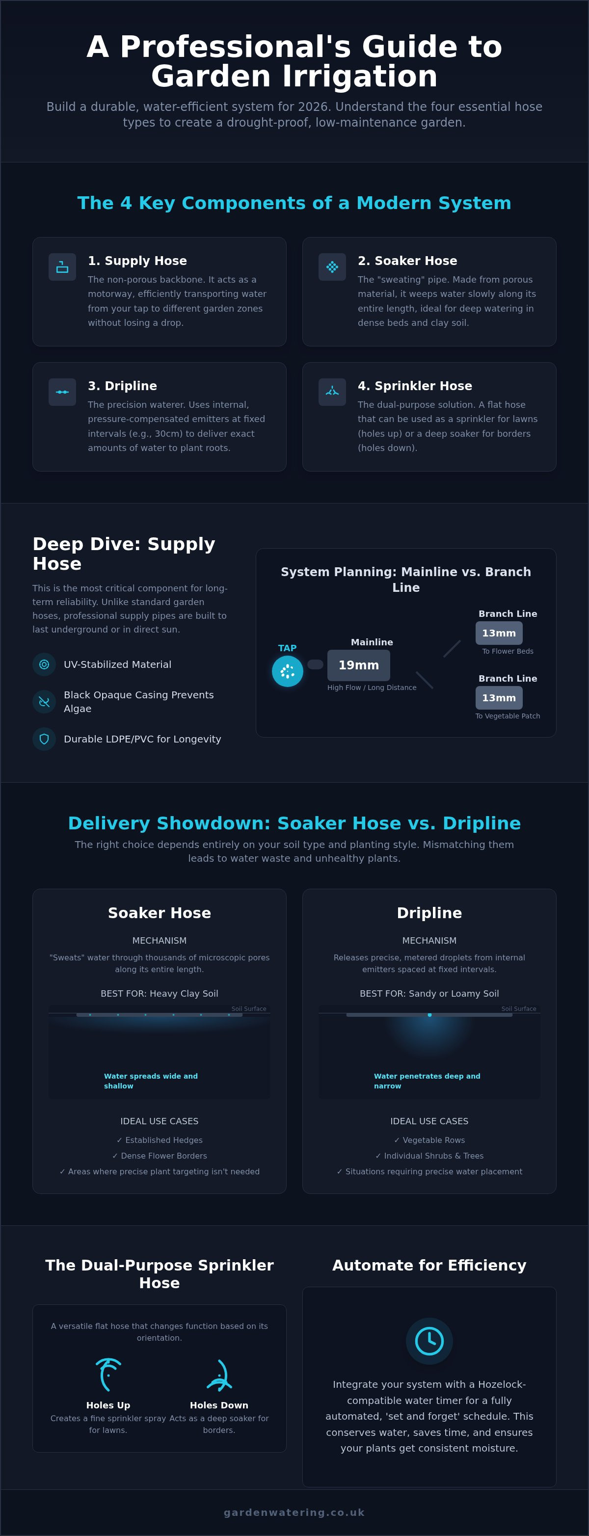 All hoses - supply hose, soaker hose, sprinkler hose and dripline