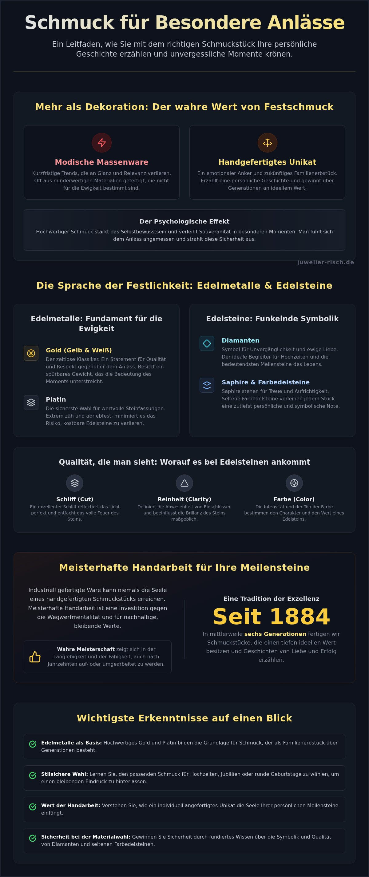 Schmuck für besondere anlässe