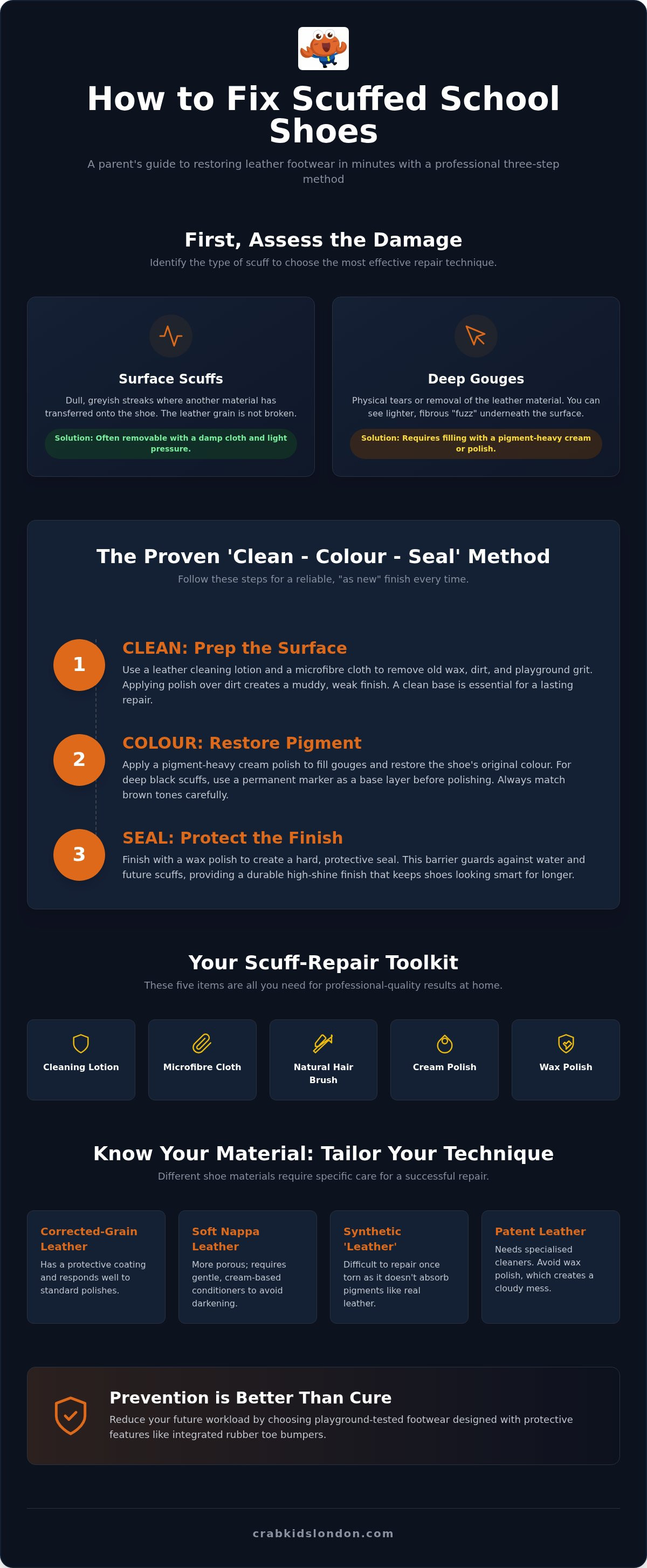 How to fix scuffed school shoes