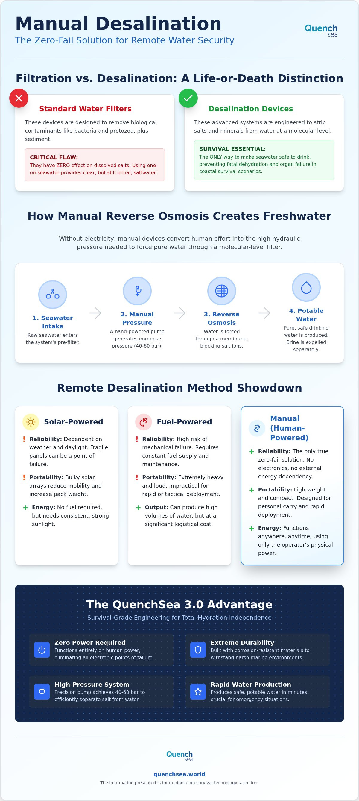 Desalination device for remote areas