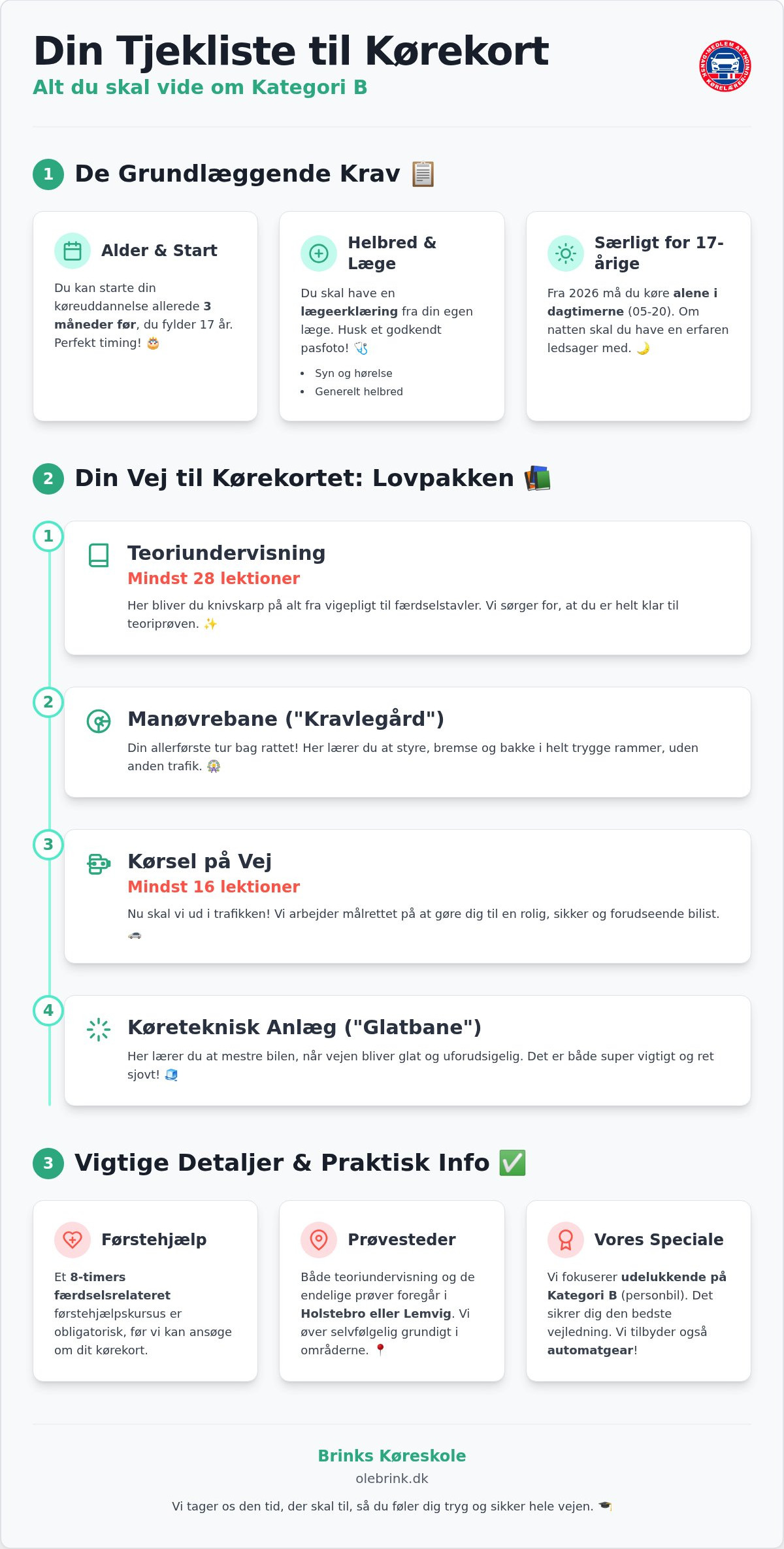 Krav til kørekort bil Struer