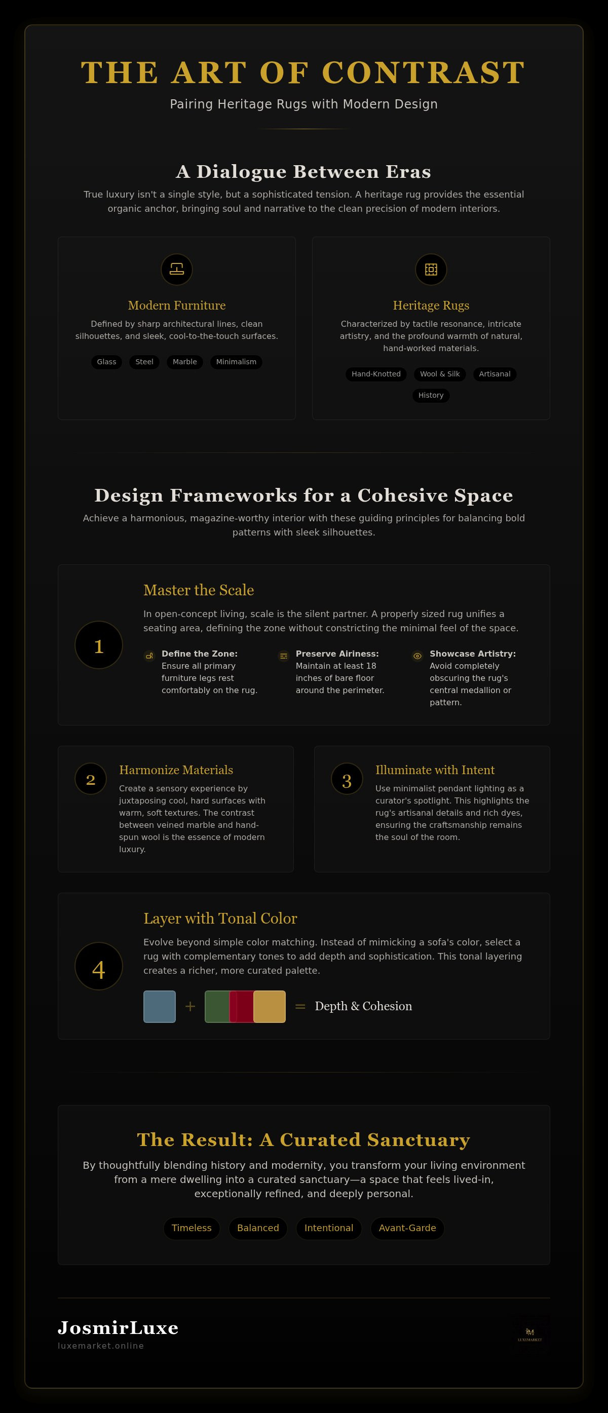 Pairing persian rugs with modern furniture