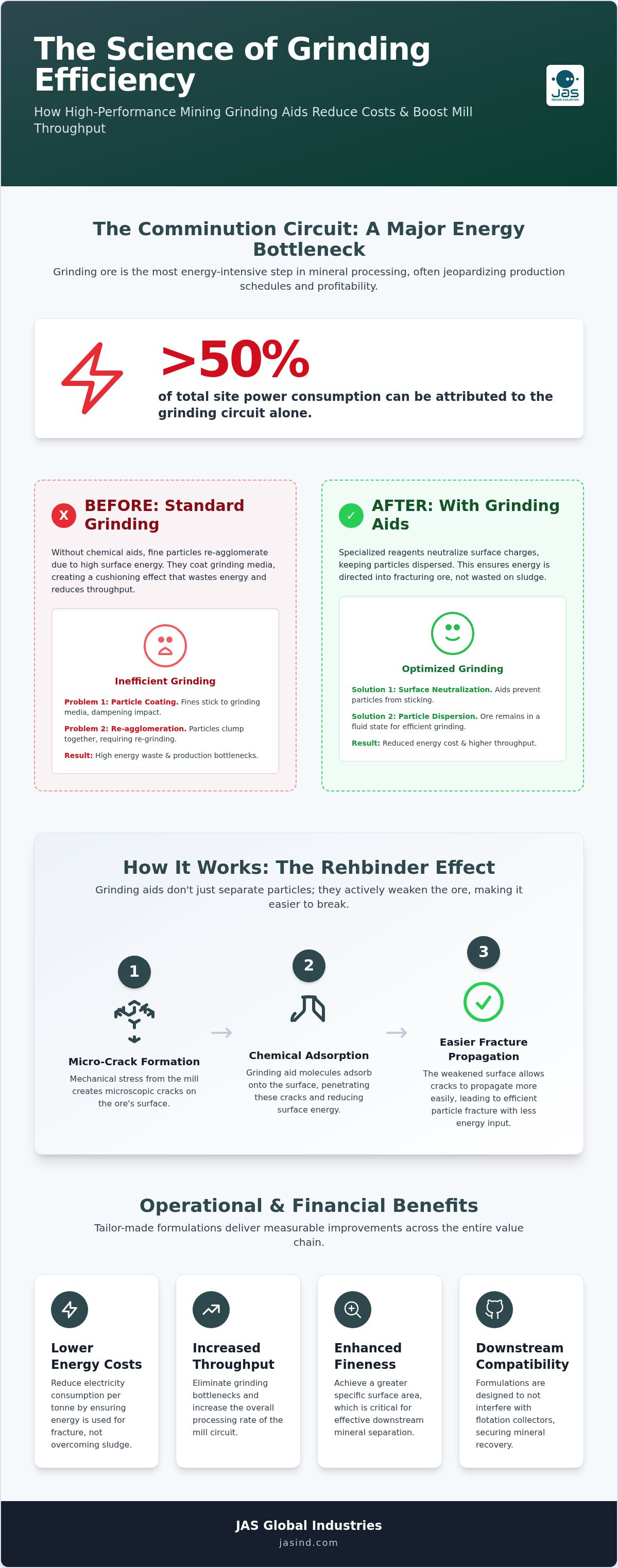 Mining grinding aids