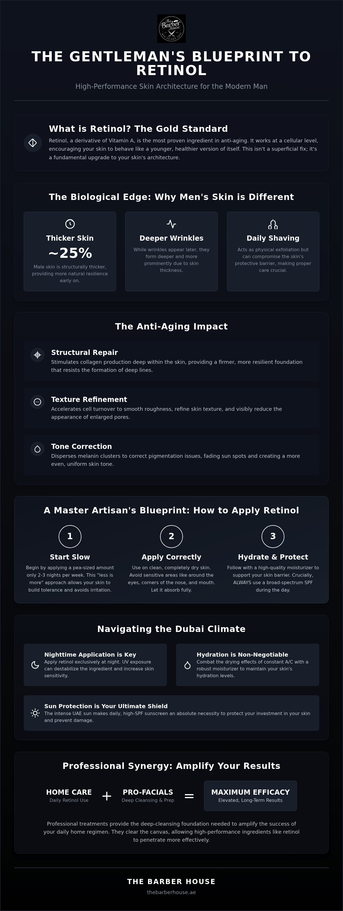 Retinol for men, anti aging skincare men