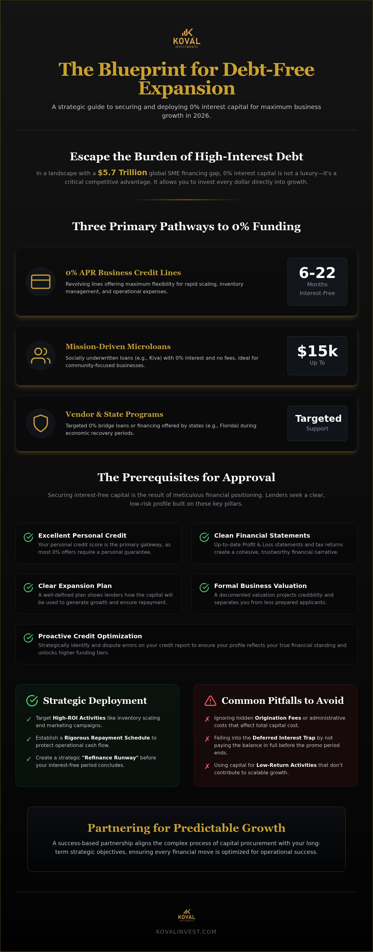 Using 0% interest loans for business expansion