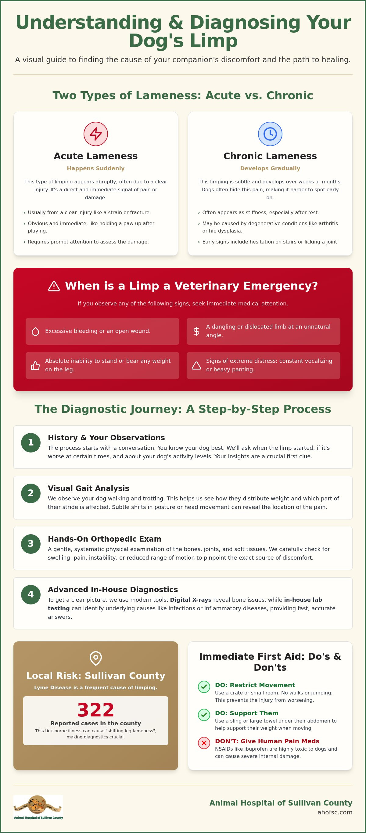 Diagnostics for limping dog