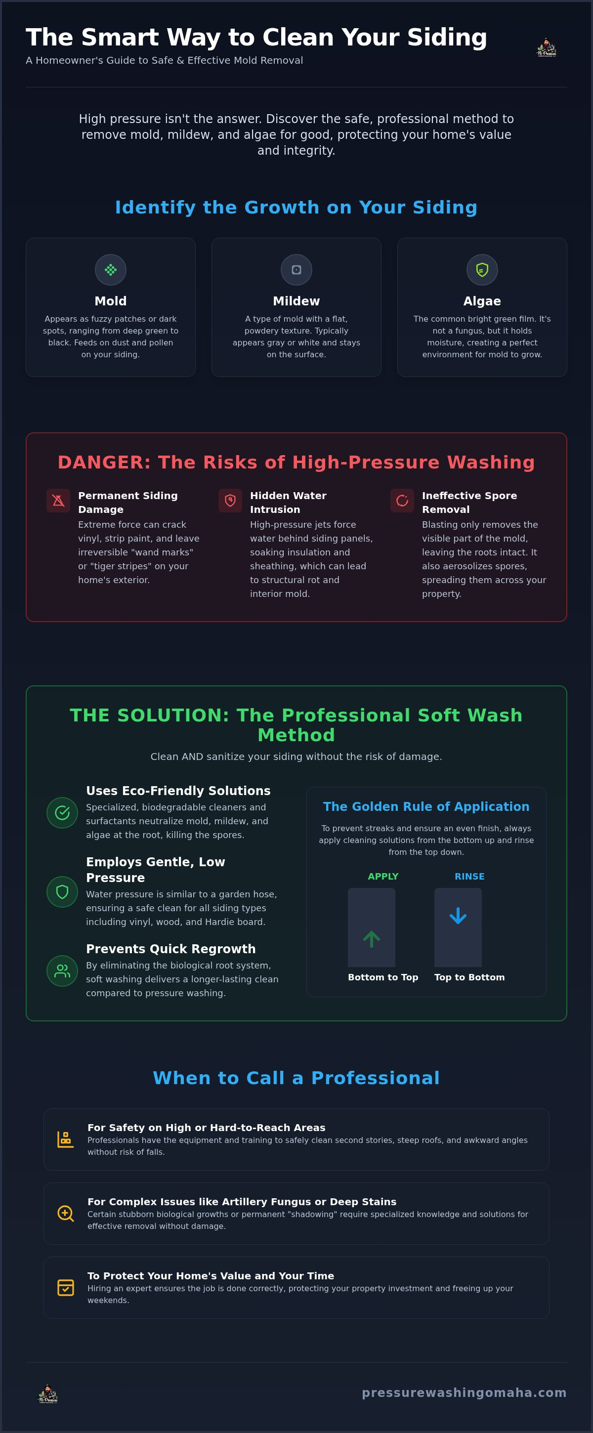 Remove mold from house siding