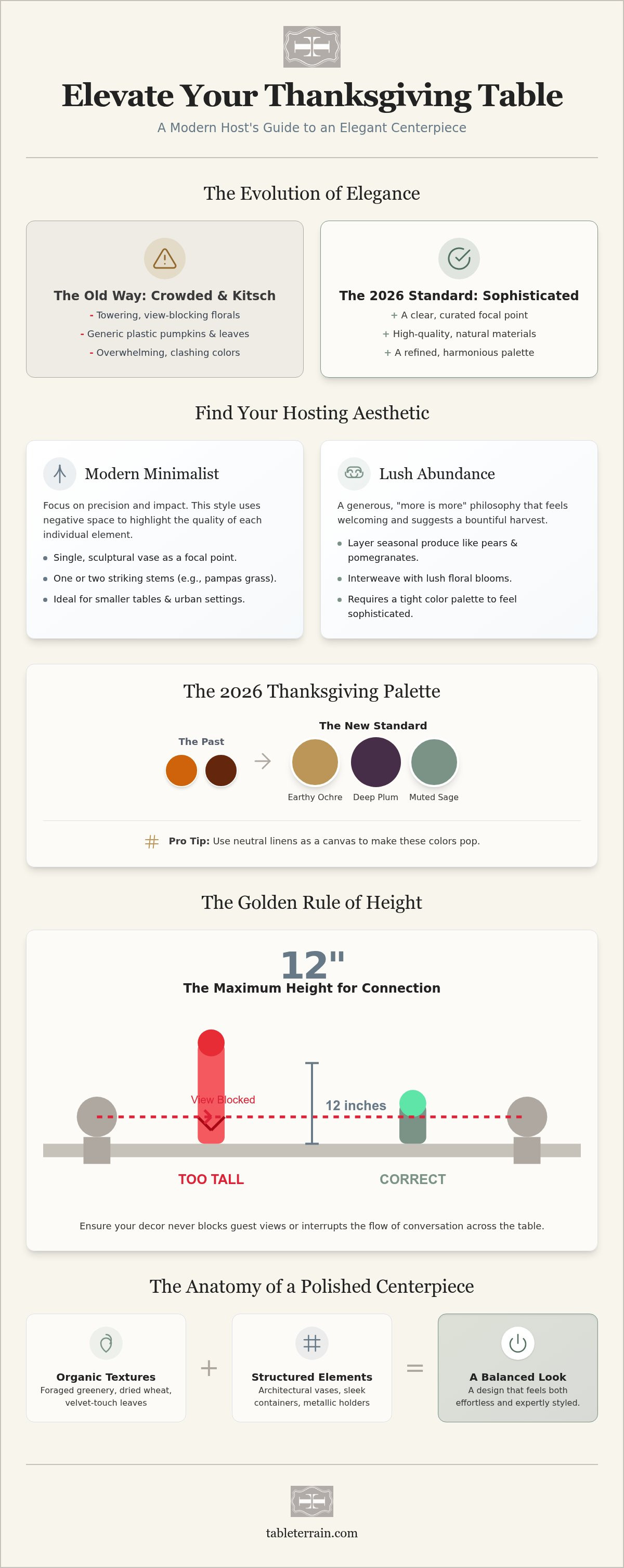 Elegant thanksgiving centerpiece