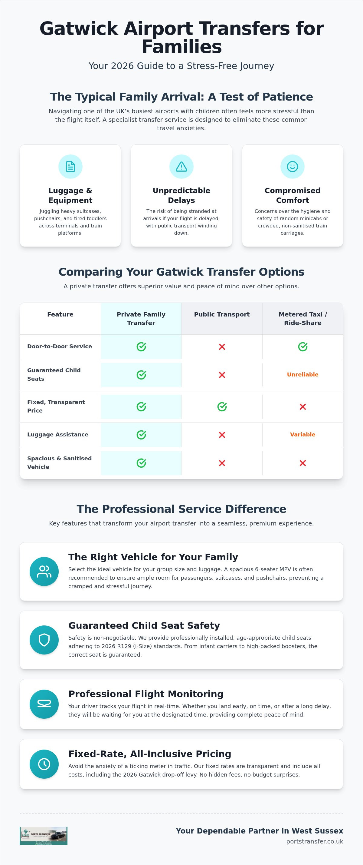 Gatwick airport transfers for family