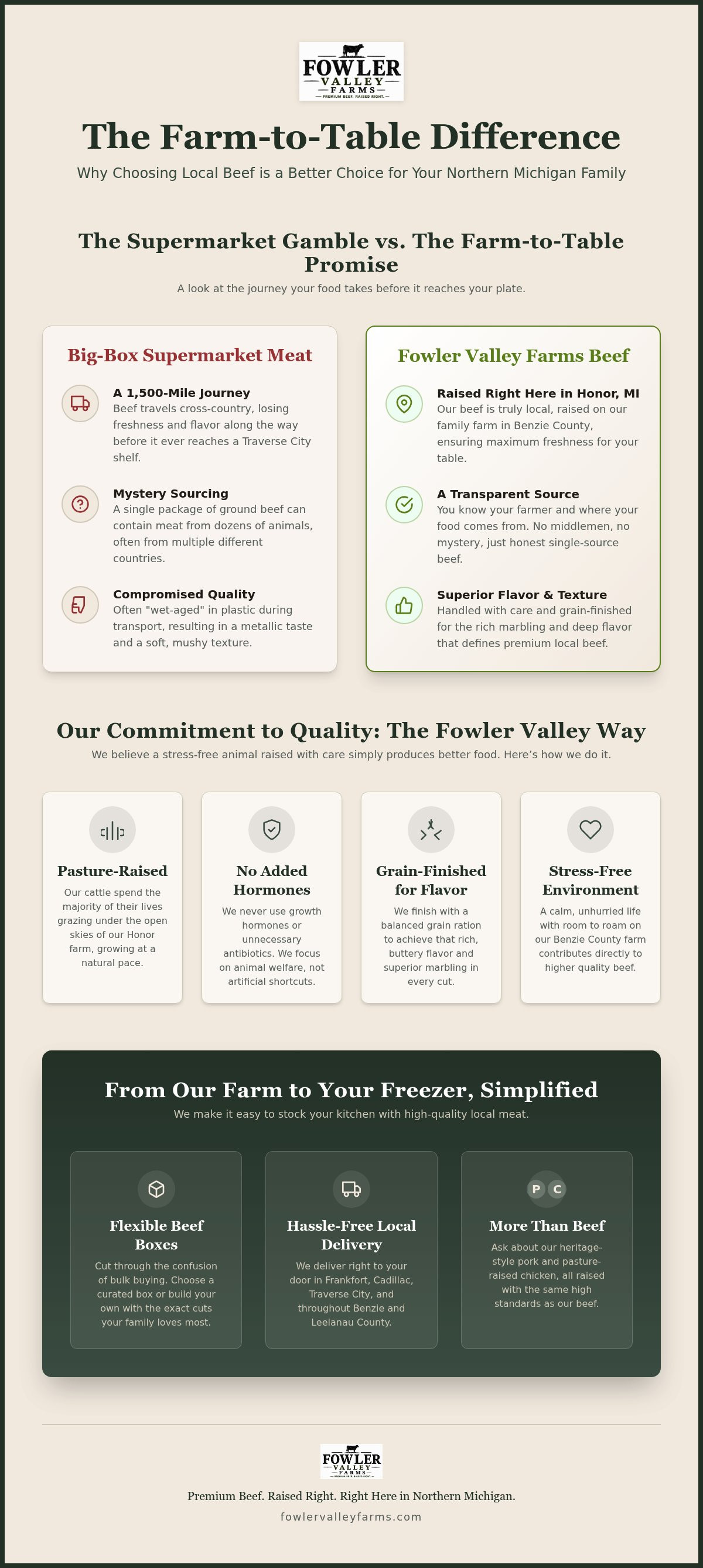 Traverse City farm to table meat