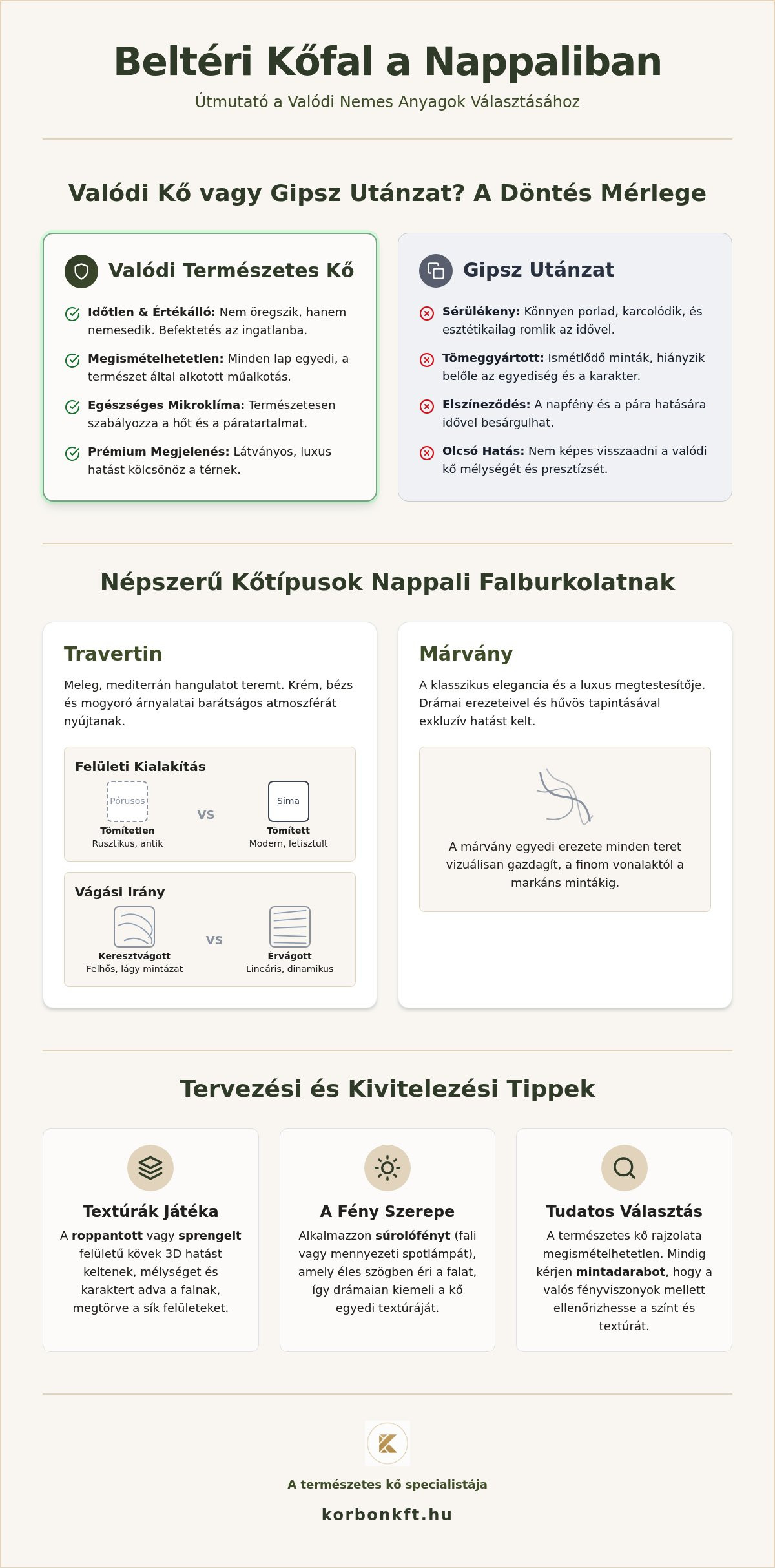 Beltéri kőfal nappali