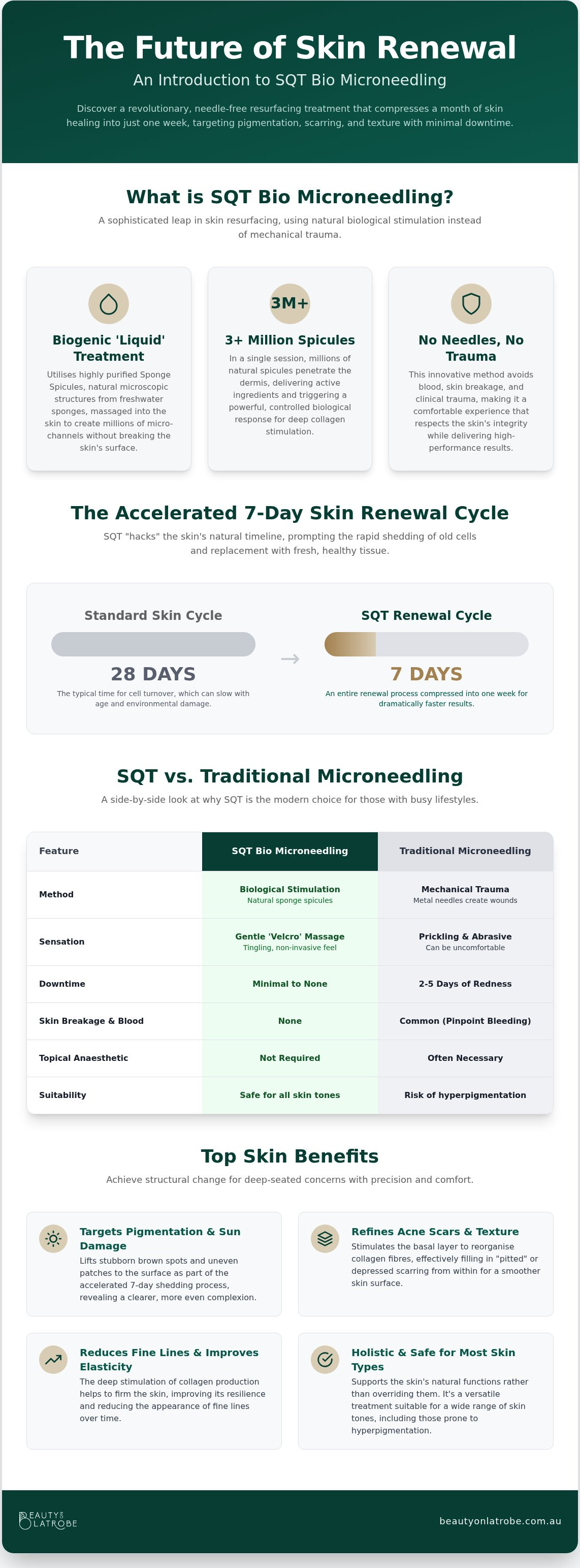 Benefits of SQT bio microneedling