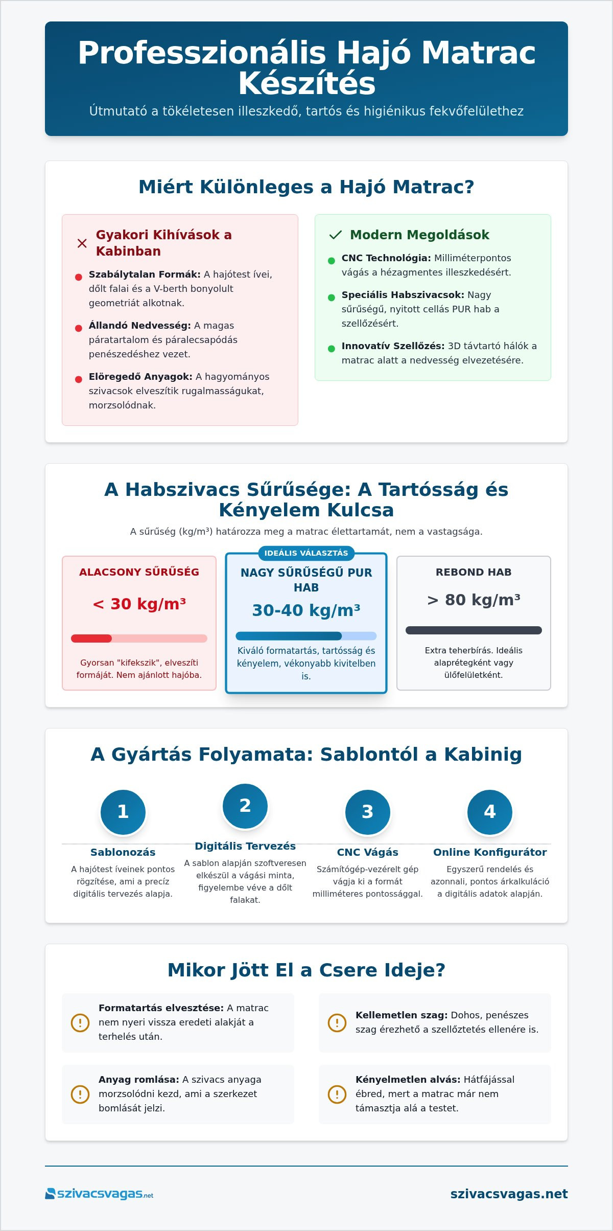 Hajó matrac készítés