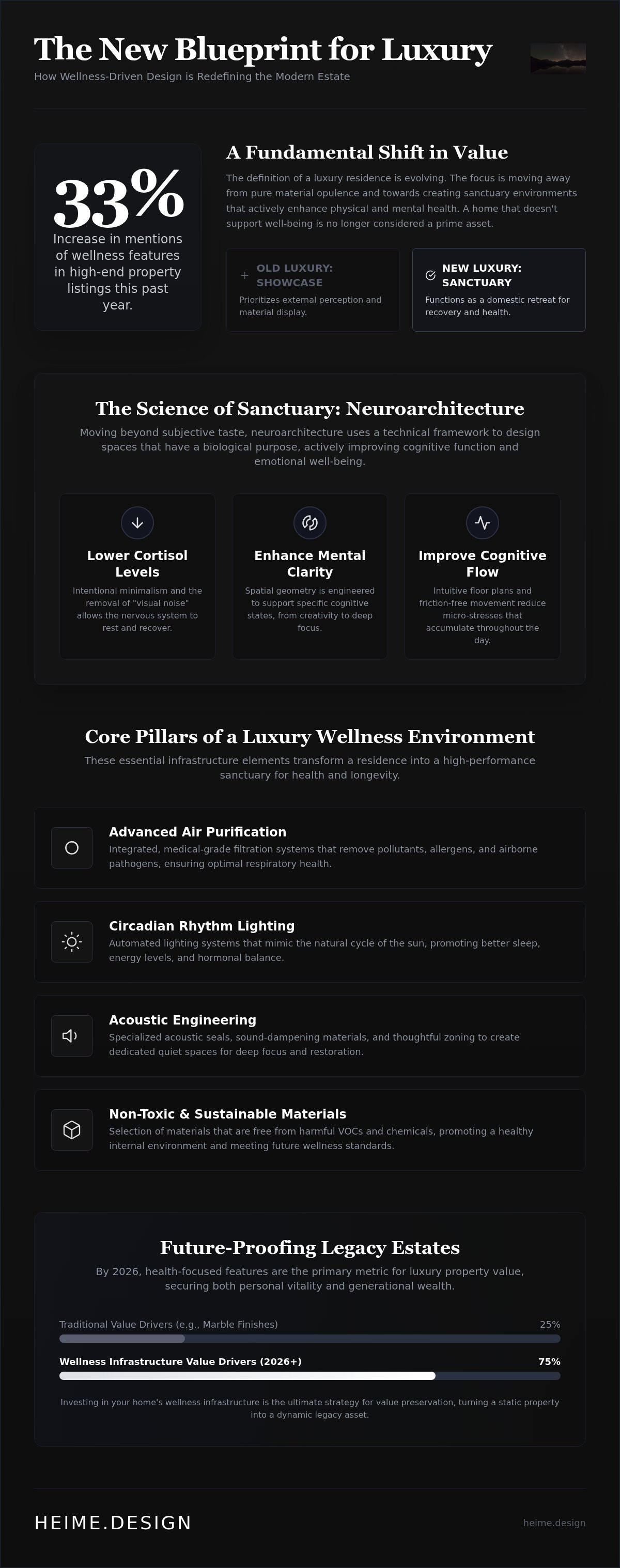 Wellness interior design for luxury homes