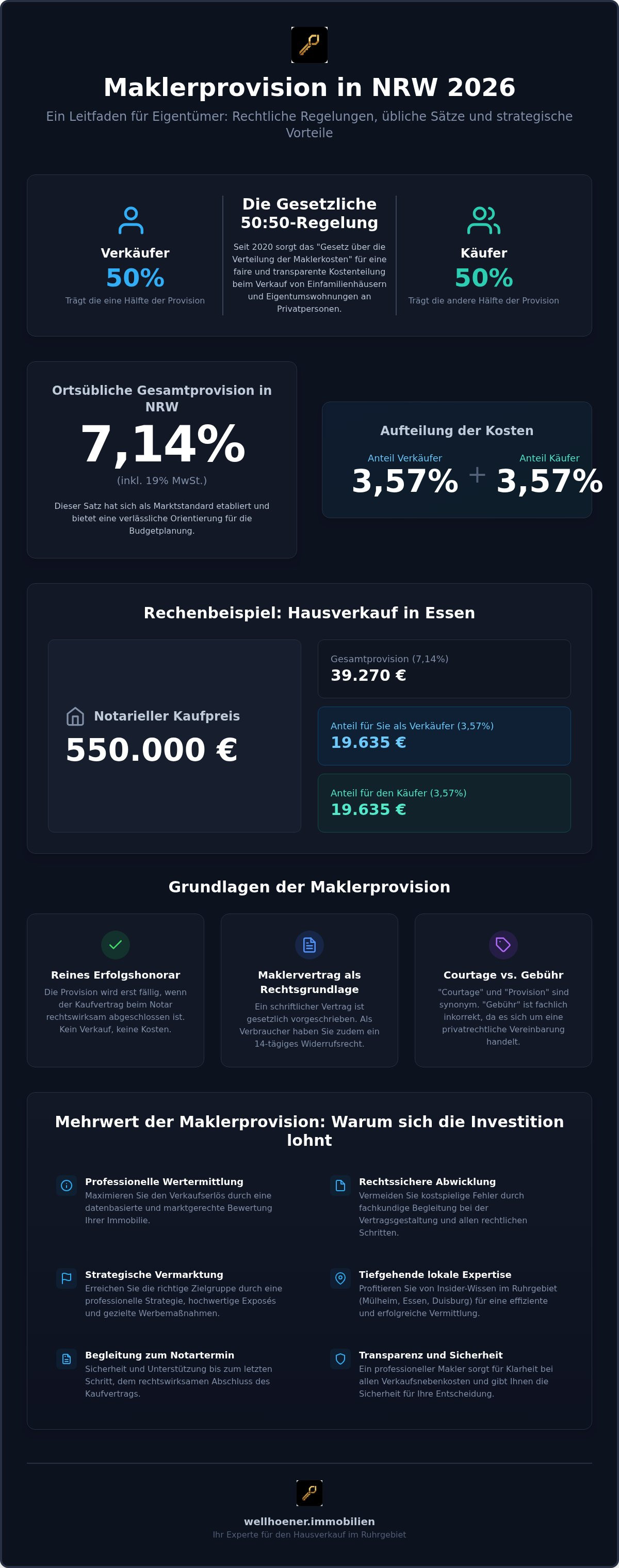 Maklerprovision beim Hausverkauf in NRW 2026