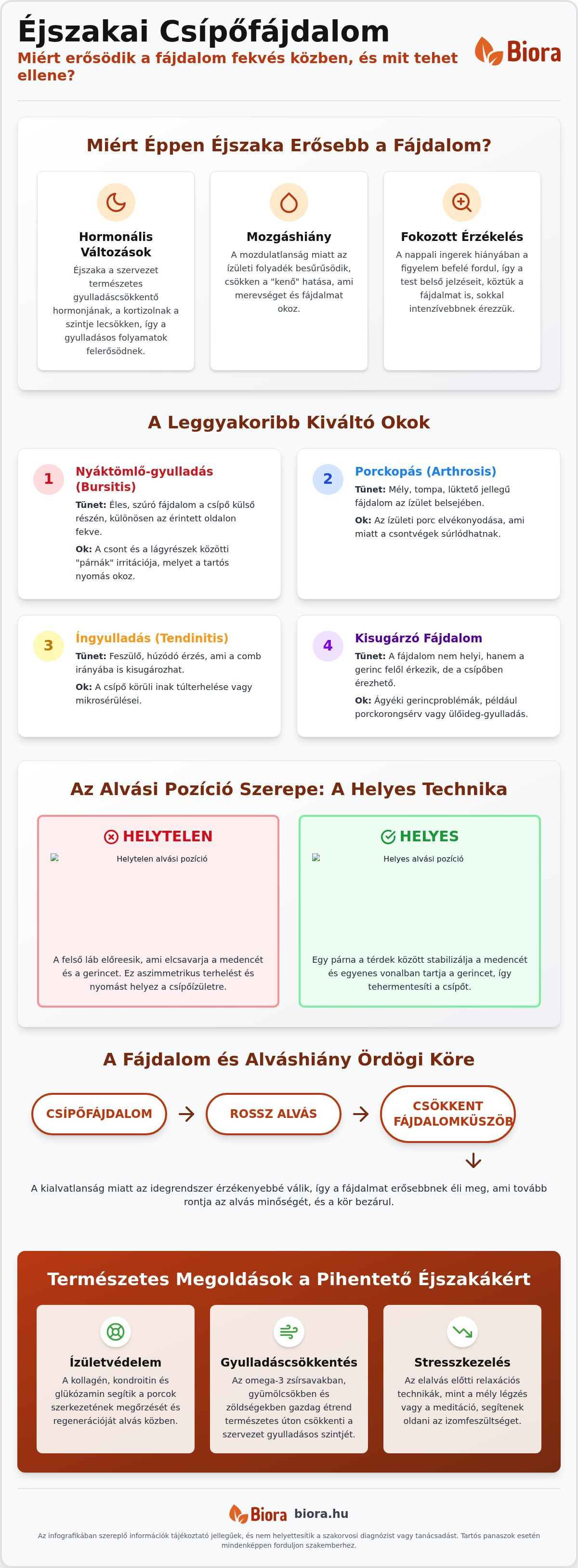 Csípőfájdalom éjszakai okai