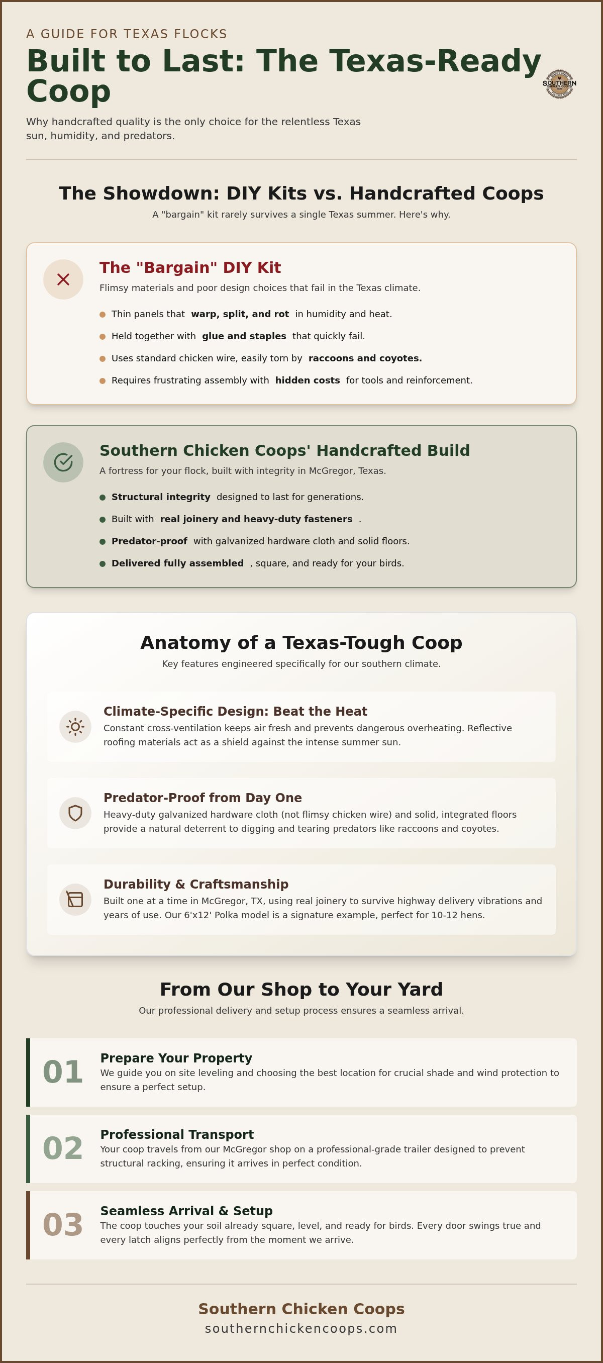 Chicken coop delivery Texas