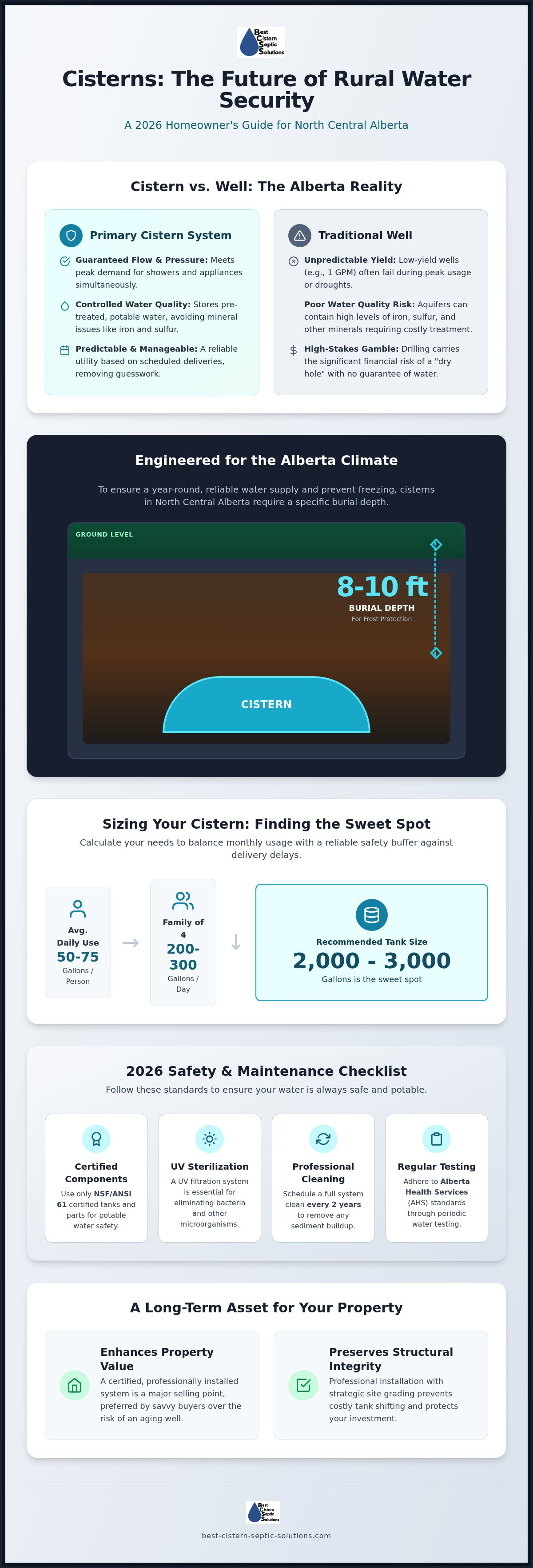 Cistern as a primary water source