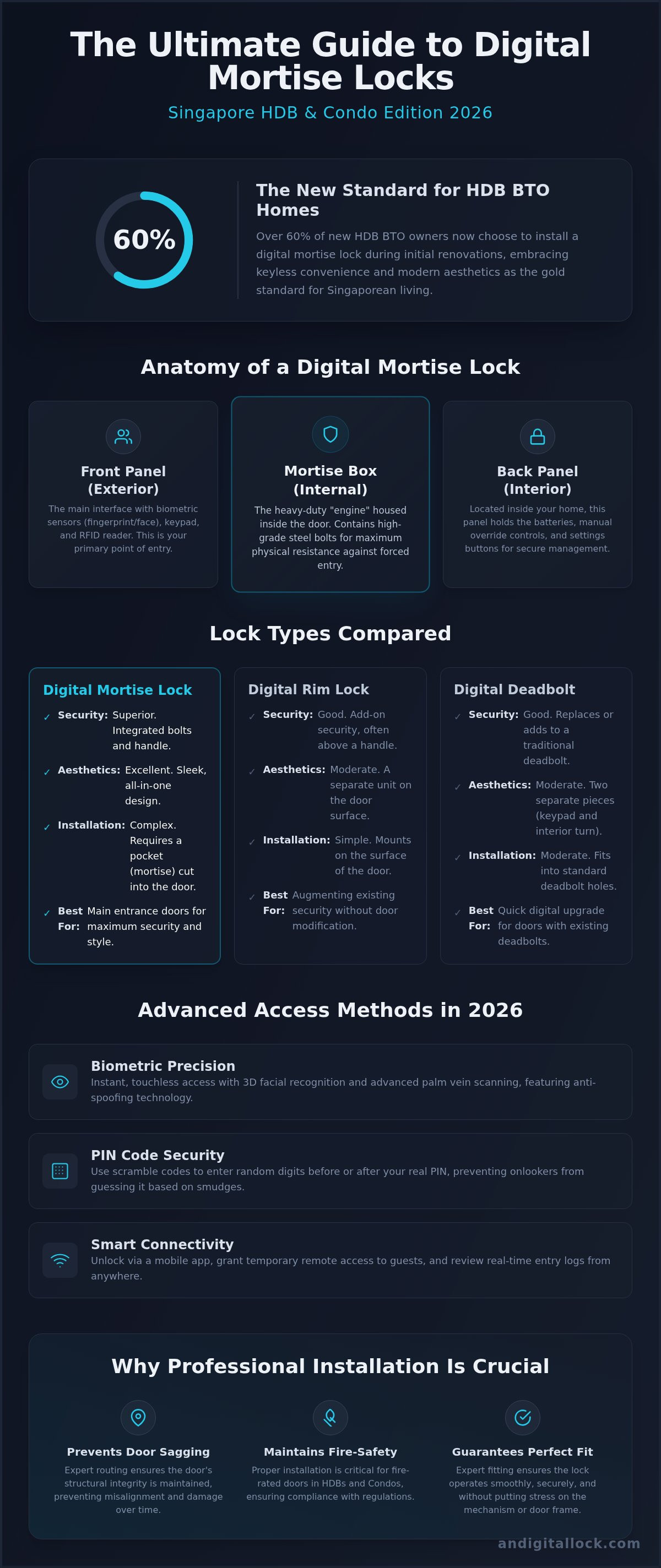 Digital mortise lock