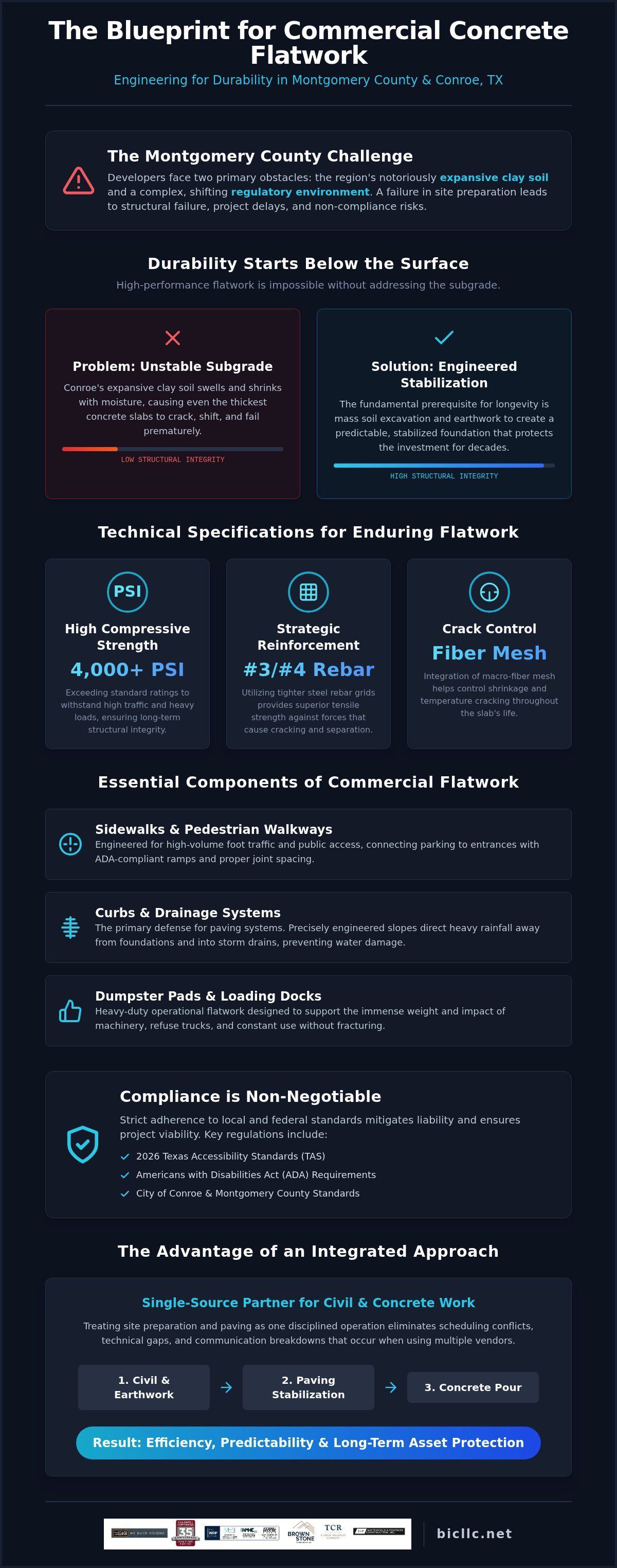 Commercial concrete flatwork Conroe