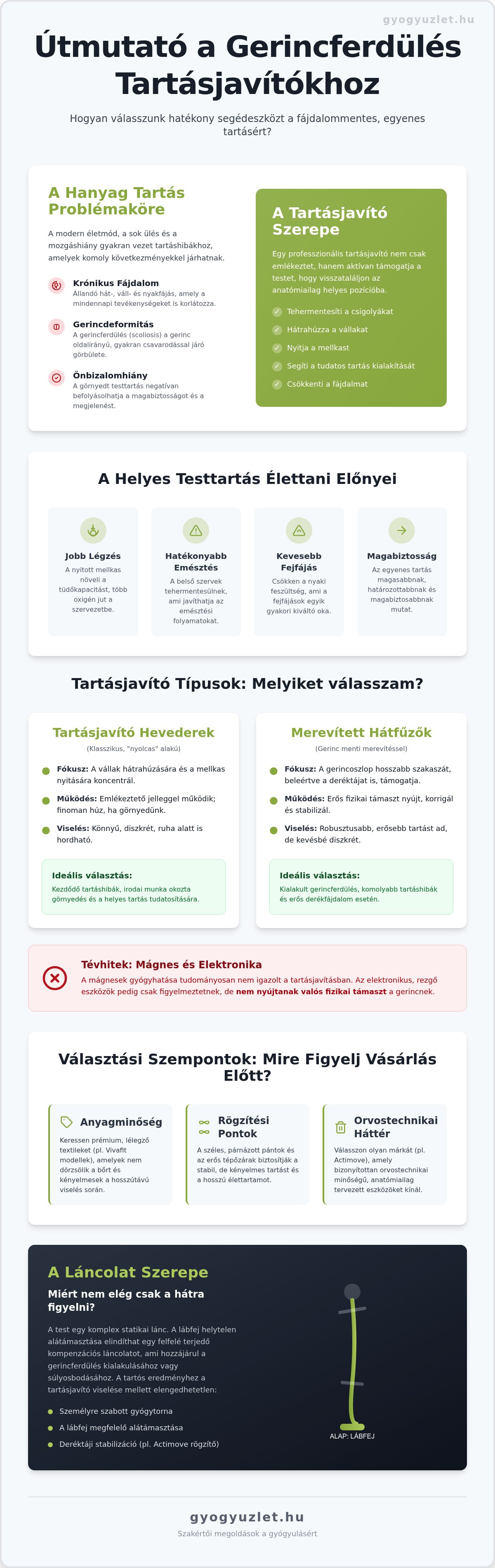 Gerincferdülés tartásjavító